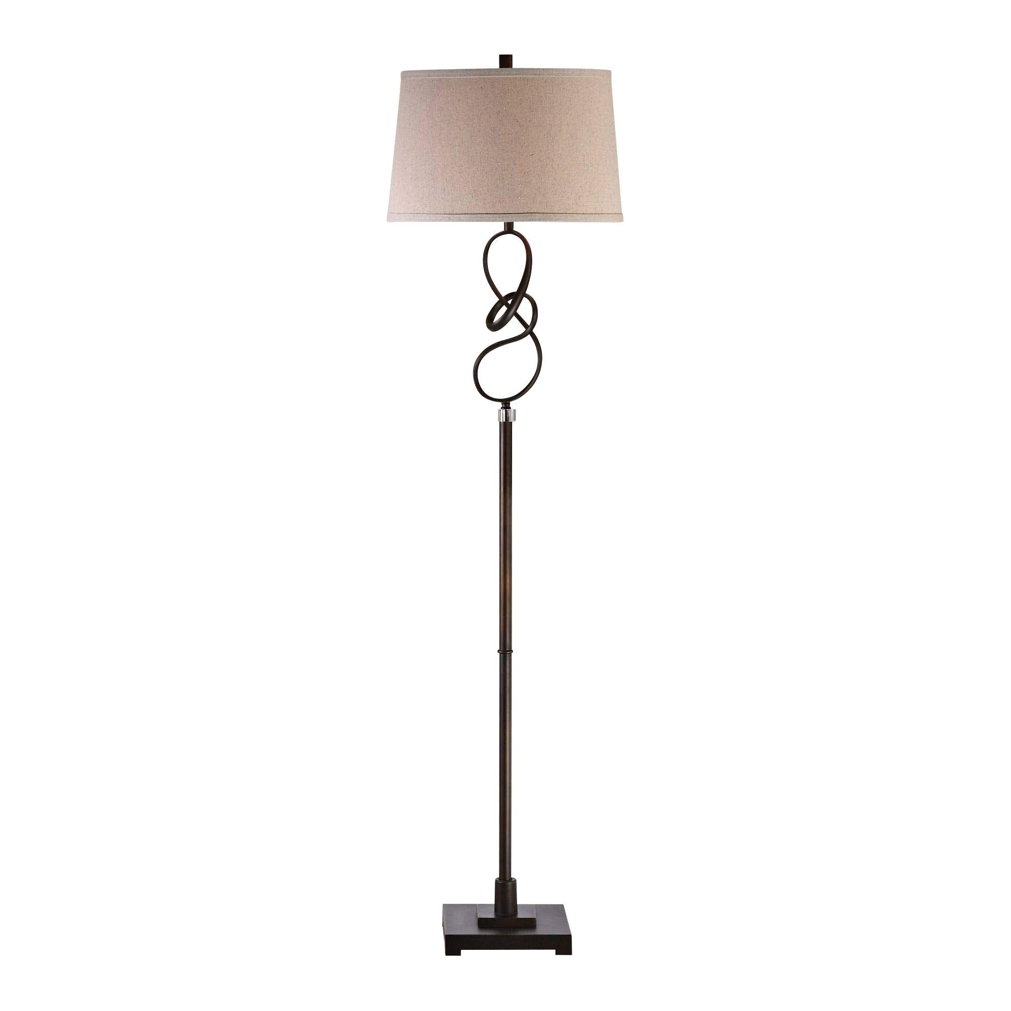 212 Main 28129-1 Tenley Twisted Bronze Floor Lamp - Steel & crystal