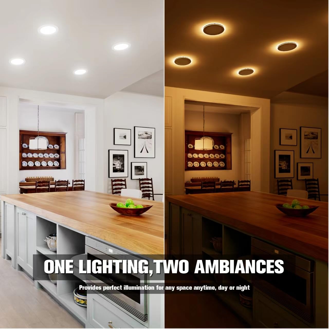 VOLISUN 12 Pack 6 Inch LED Recessed Light, 5CCT Dimmable, 1080LM, ETL Certified, White, Model 21252ZM
