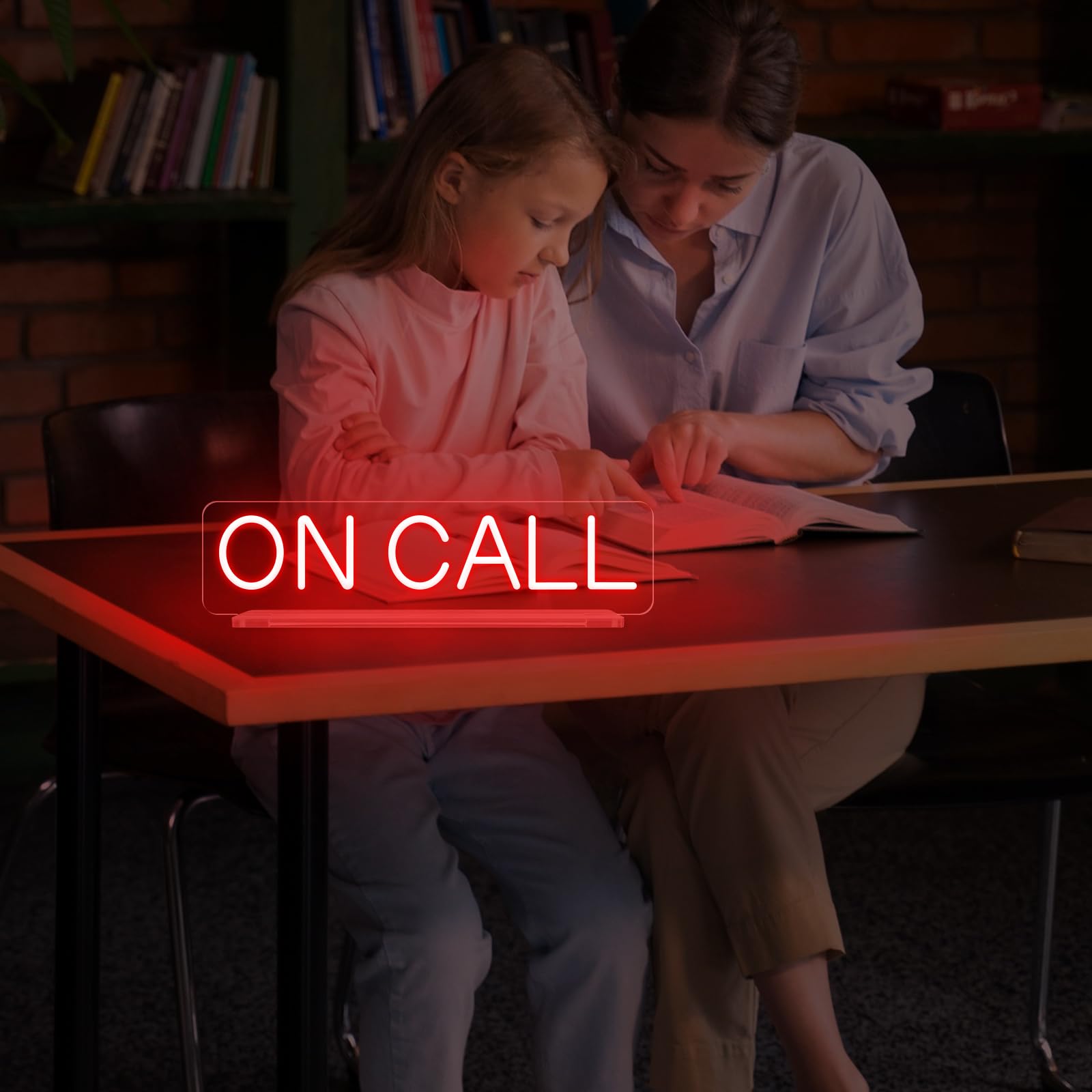 KUCADE On Call Neon Sign - LED Desk Light, 15x4.1in, Silicone, Quiet Video Call Sign for Office and Game Room, Don't Disturb