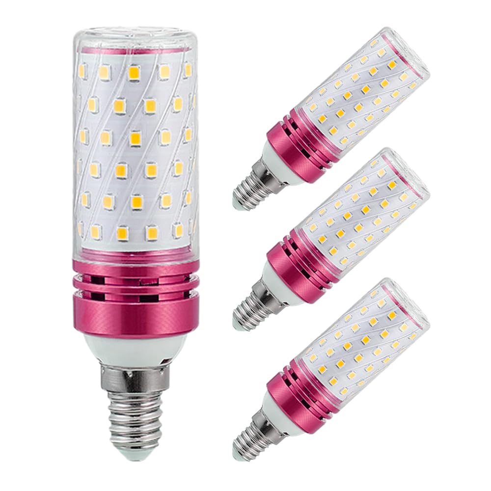 E12 Led Corn Light Bulbs,12W Natural Light 4000K, Equivalent To 100W E12 Halogen Bulbs,Ac 110-220V, 360 Beam Angle,Small Edison 