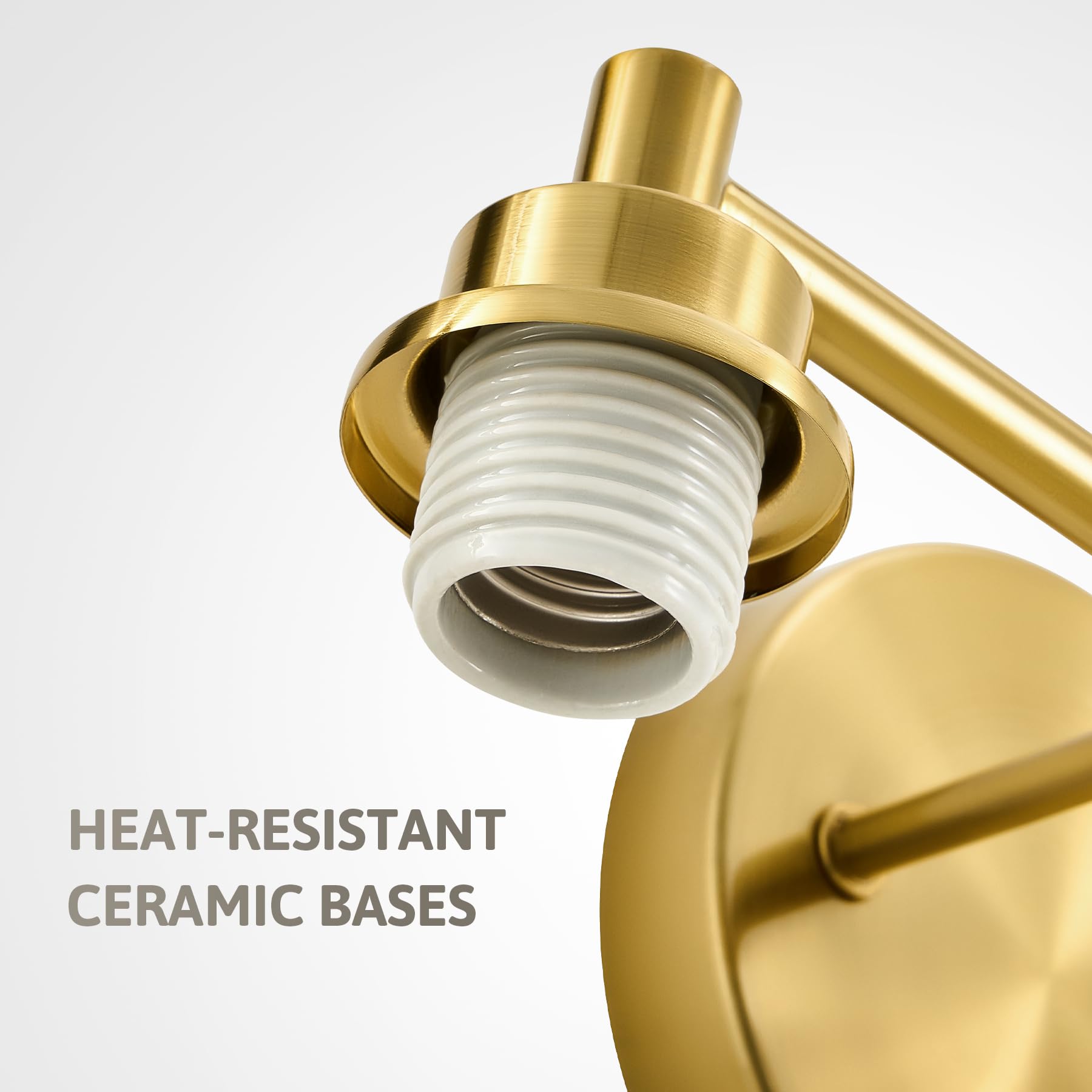 Vonluce Bathroom Light Fixtures, 4-Light Bathroom Vanity Light With Globe Glass Shades E26 Sockets, Bathroom Lights Over Mirror