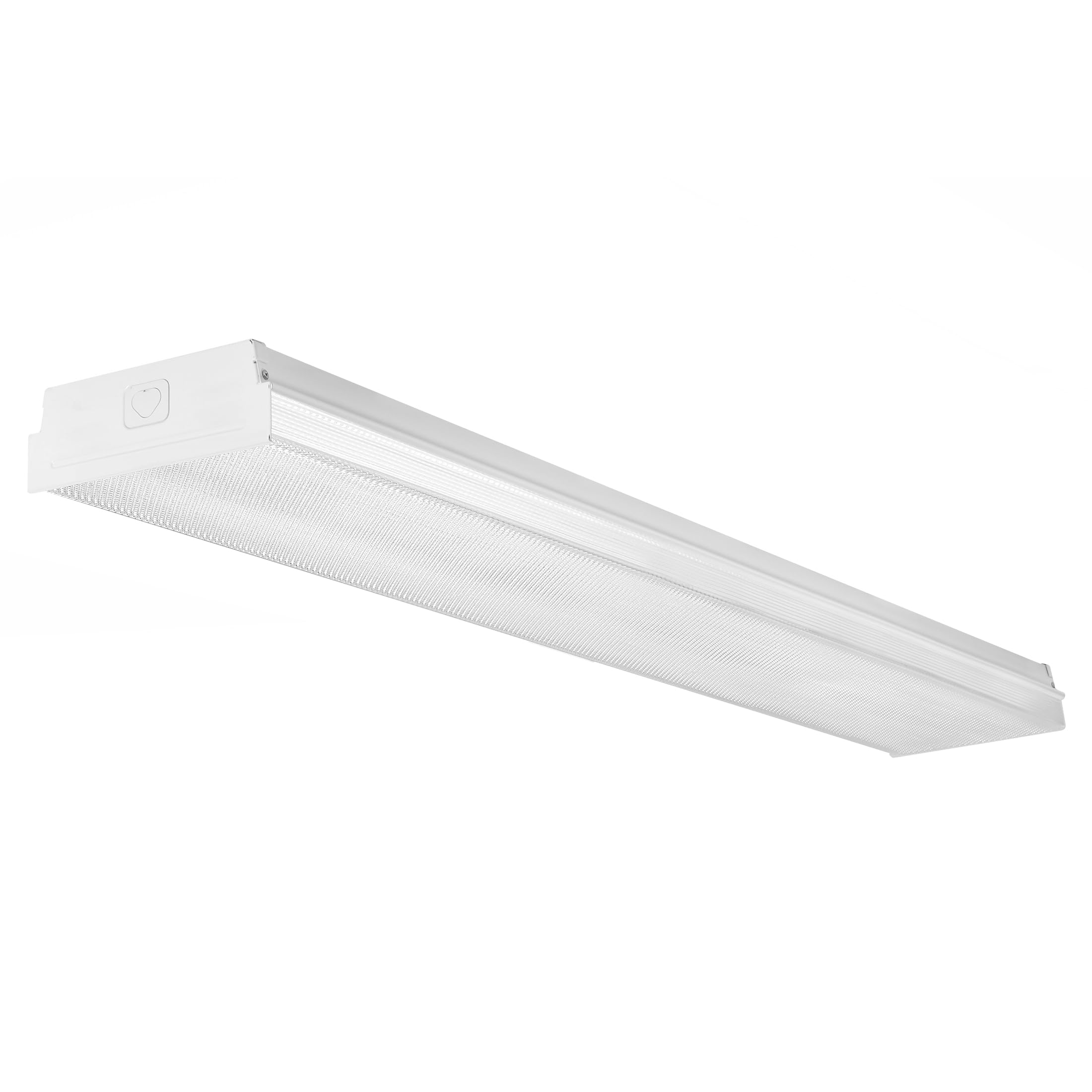 Maxxima 4 ft. Wraparound LED Shop Light Fixture, Linkable, Selectable Color Temperature/Wattage, 3 CCT, up to 6800 Lumens, Hardw
