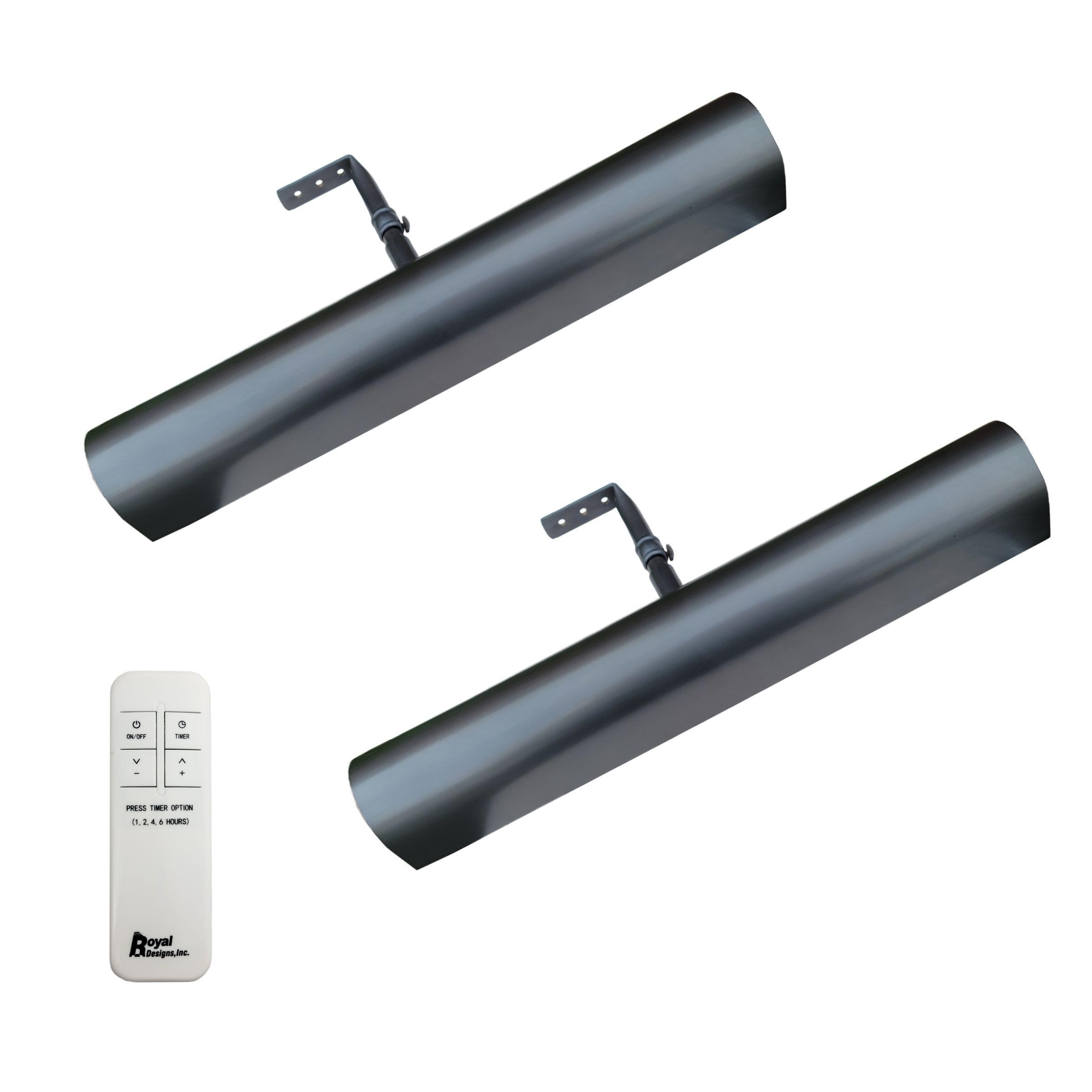 Royal Designs, Inc. Cordless Remote Control LED Picture Light, Dimmable with Timer Function, Oil Rubbed Bronze, 14.75 Inches, 2 