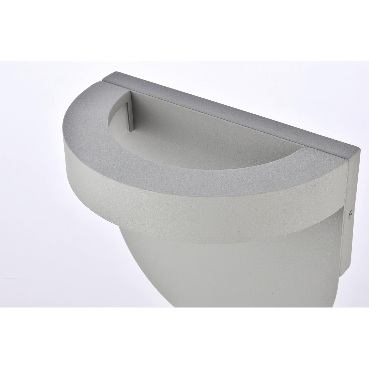 Living District LED Wall Sconce, Metal, 9.75inLx5.625inWx9.375inH, Silver, Model LDOD4031S