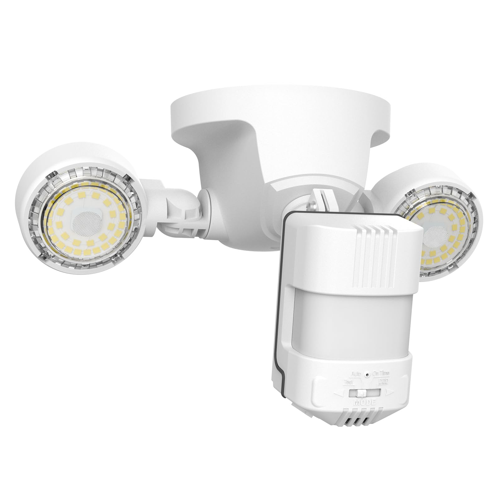 Sansi 25W Motion Sensor Outdoor Flood Light, 3000Lm, 5000K Dusk To Dawn, 4 Modes, White, Model C2440-Mw-25W