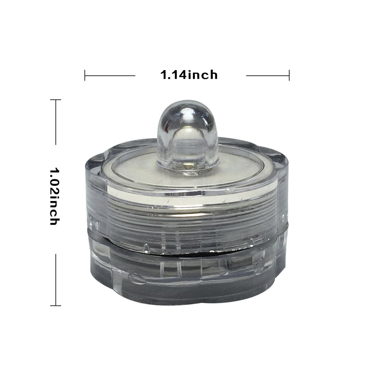 Wellgium Submersible Waterproof Led Tea Light - White, Set Of 24 For Weddings & Parties