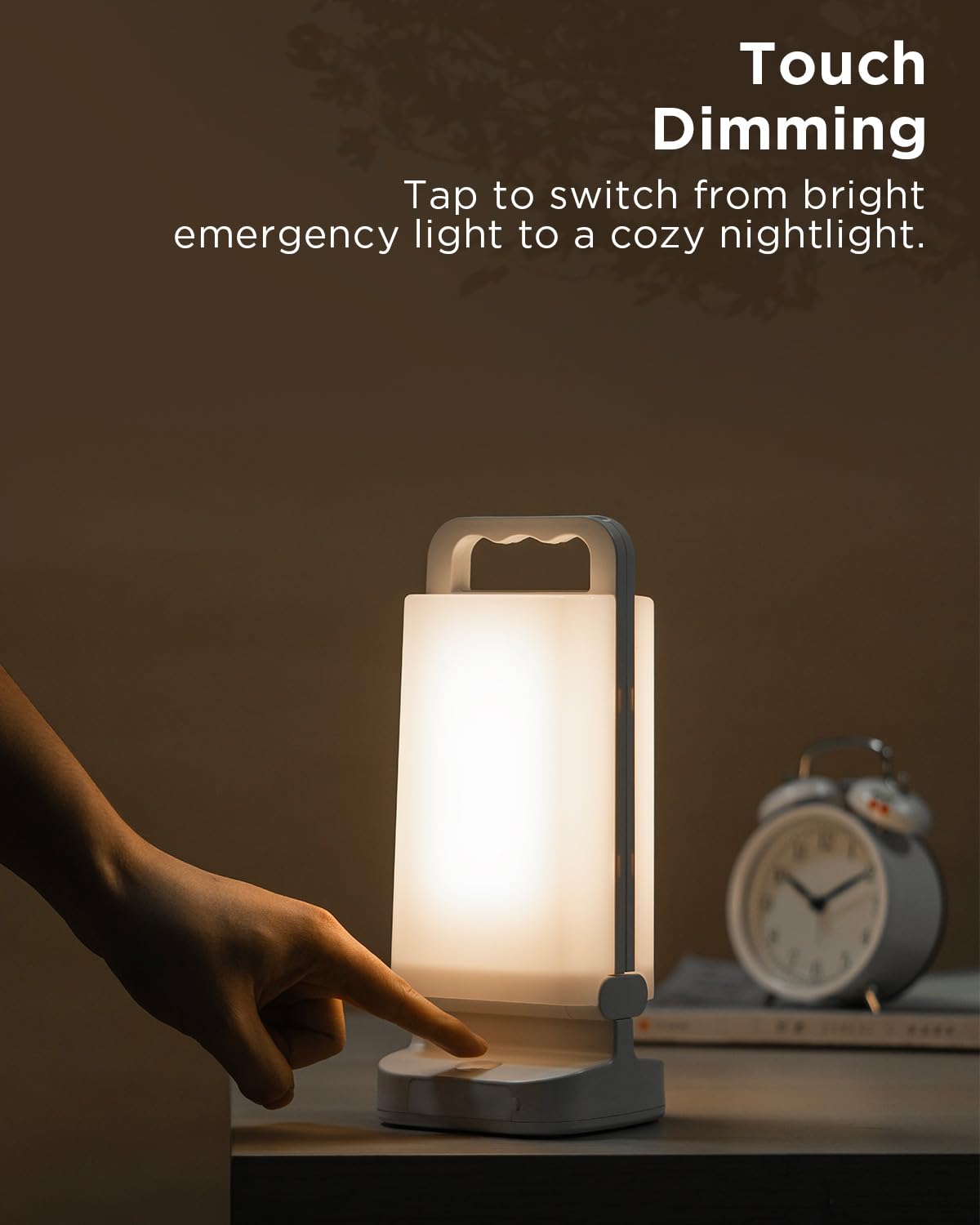 Solar Camping Lantern 6000mAh 2 Pack, USB Rechargeable Camping Light & Power Supply, Dimmable LED Night Lamp with Up to 80Hrs Ru