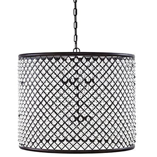Modway Prosperity Contemporary Modern Glass and Metal 27 Ceiling Light Pendant Chandelier in Brown
