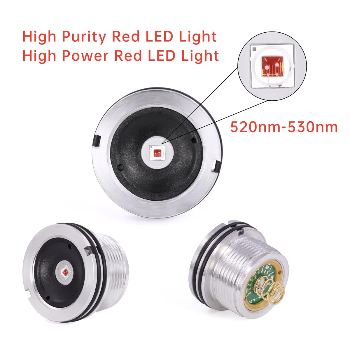 WAYLLSHINE Red Flashlight, Stepless Dimming, 620nm-630nm, Adjustable Brightness, Model L01-Flashlight-Redlight-Stepless