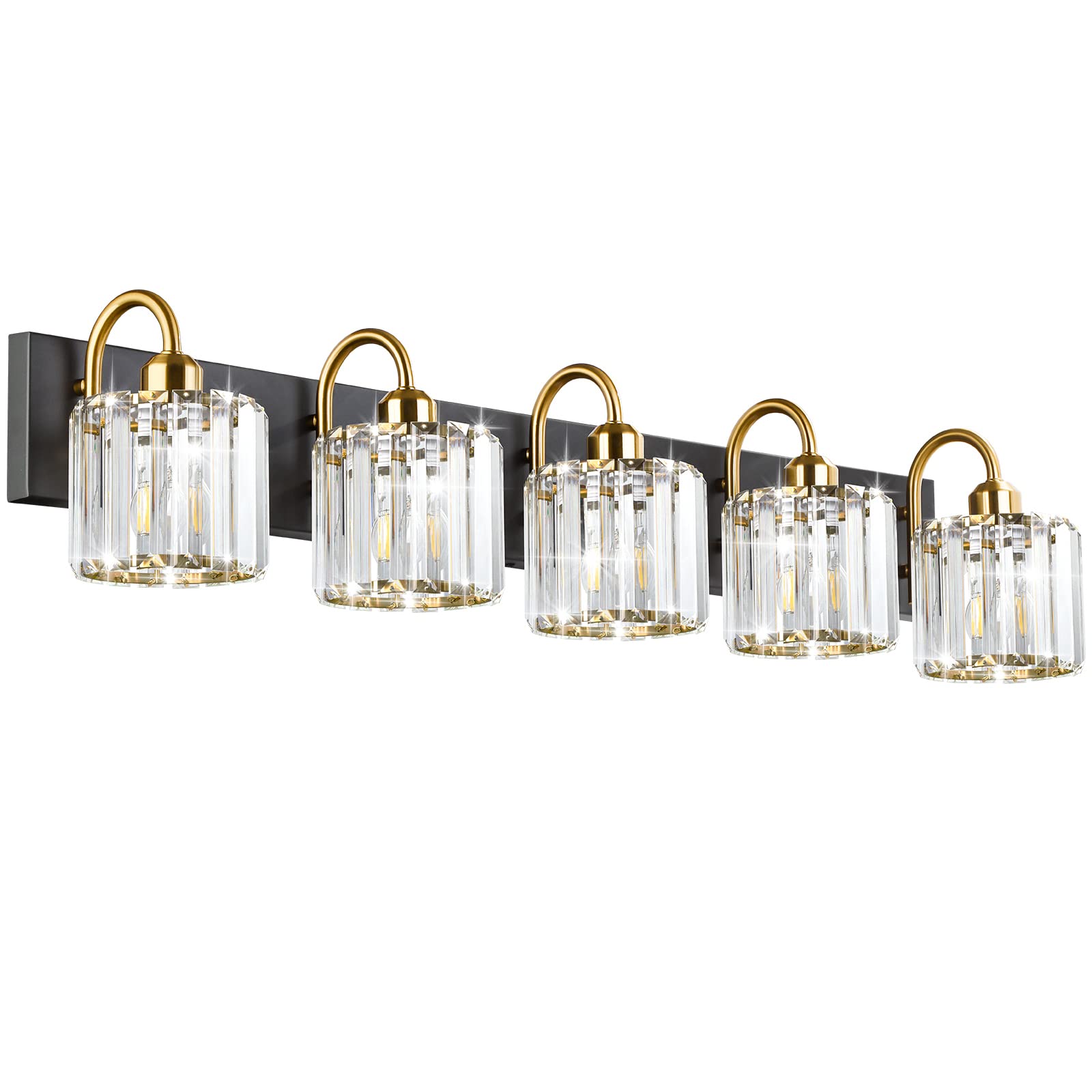 Bathroom Vanity Light,Gold Bathroom Light Fixtures,Vanity Lights For Bathroom,Bathroom Light Fixtures Over Mirror,Black 5 Light