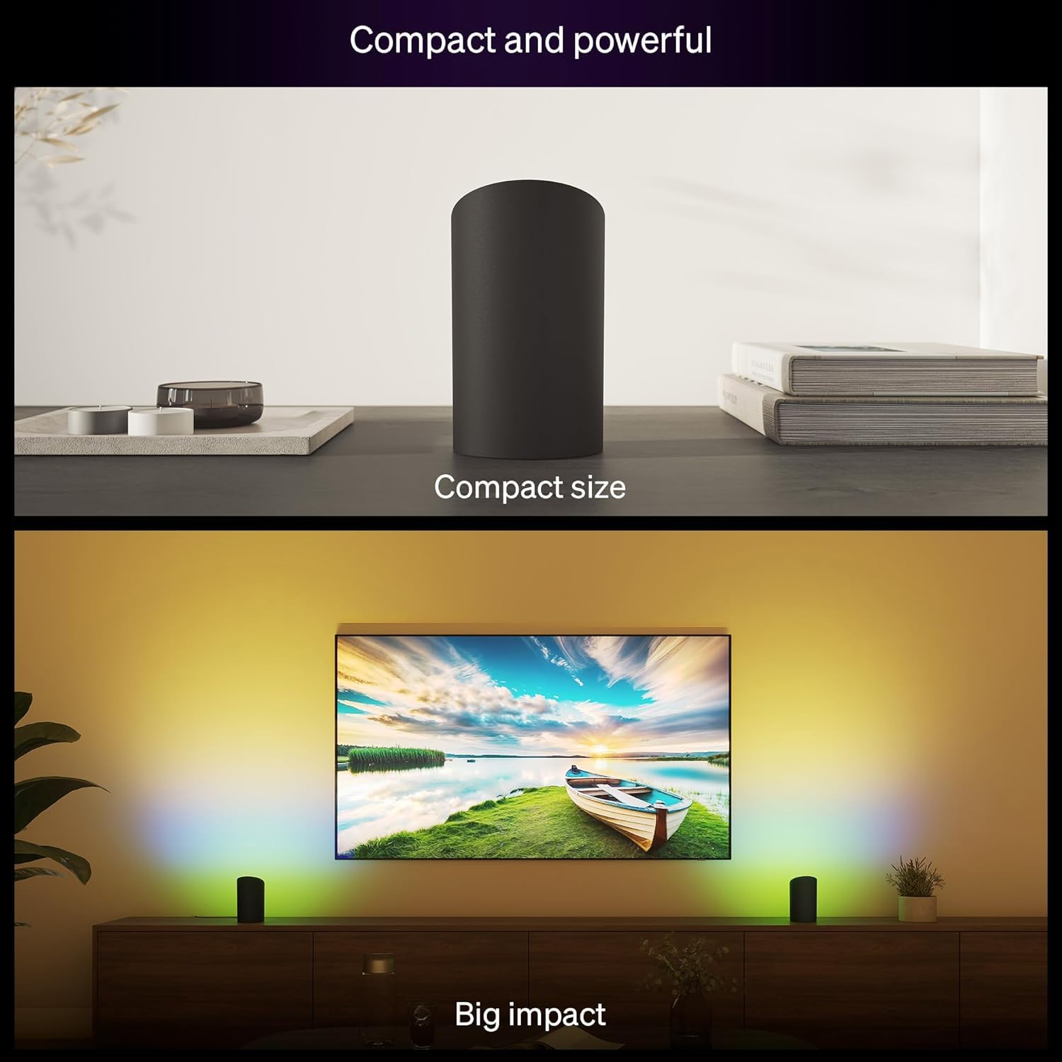 Philips Hue Play Smart Wall Washer 2-Pack - White & Color Light, Bluetooth Compatible, Model 591999, Plastic Material