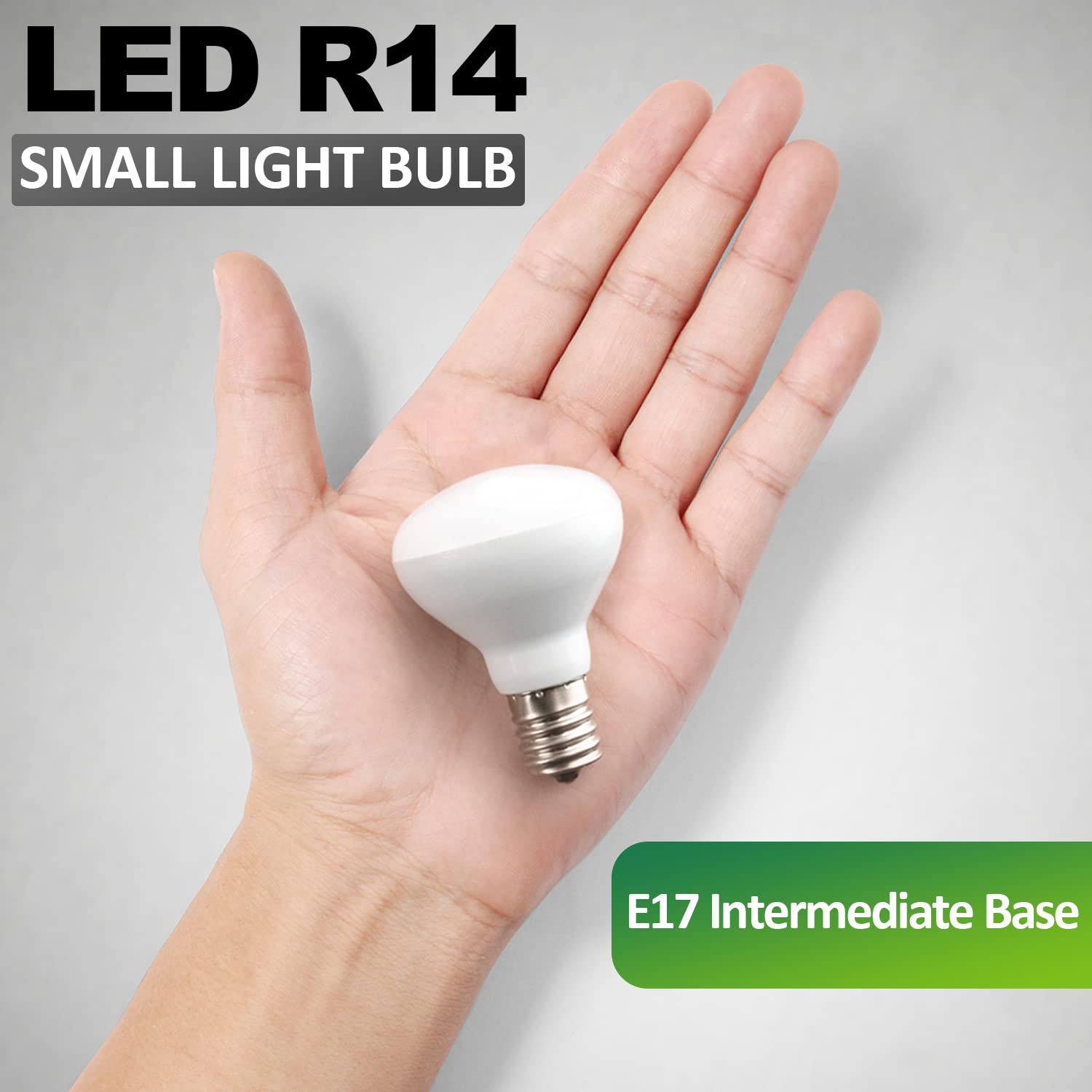 Maelsrlg E17 LED Bulb, 4W (40W Equiv), Dimmable Mini Reflector, 400 Lumens, Daylight White 5000K, Pack of