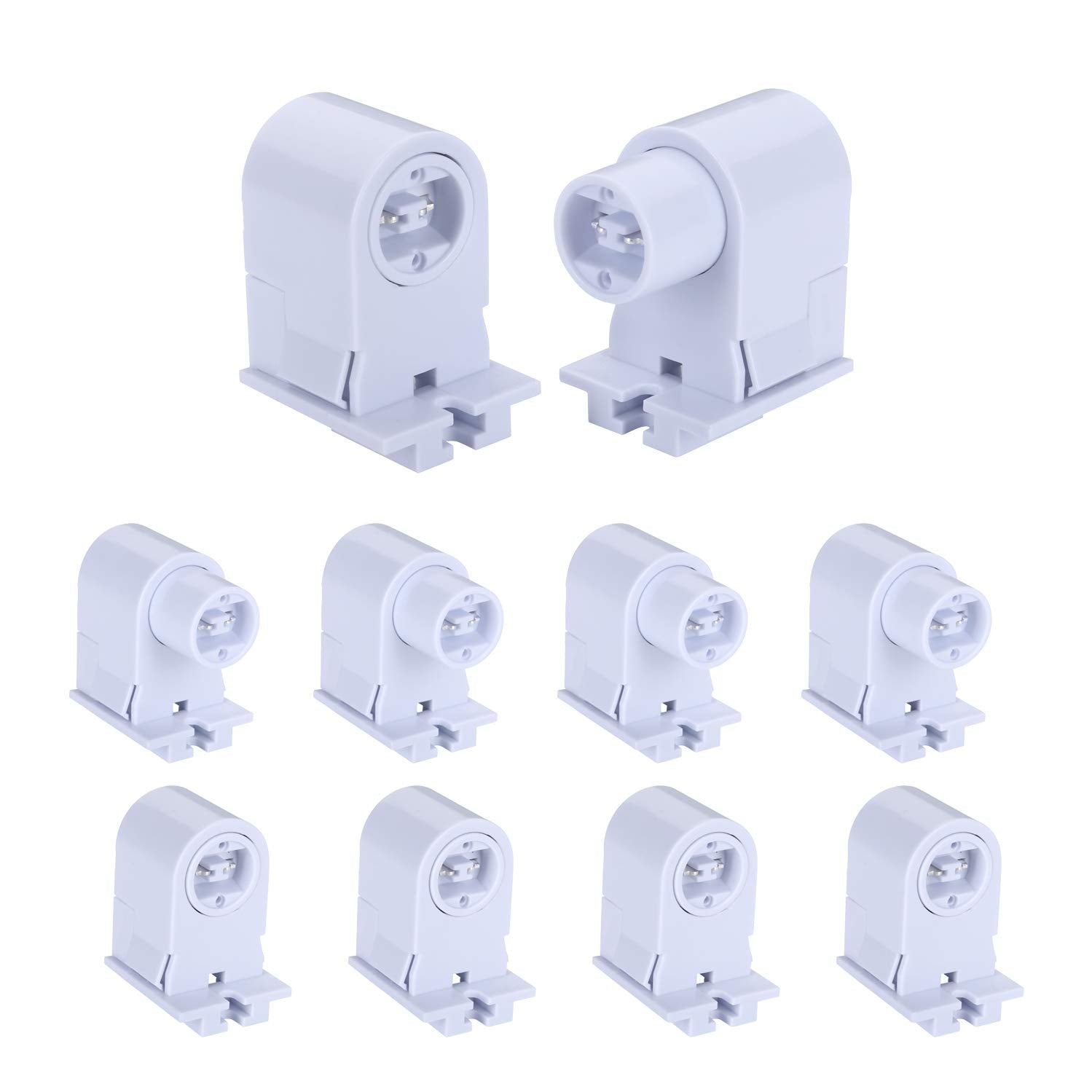 R17D/HO Tombstone Base Holder Socket Connector T8/T10/T12 8ft LED Light Replacement Fluorescent Plunger Lampholder Adaptor 5 Pai