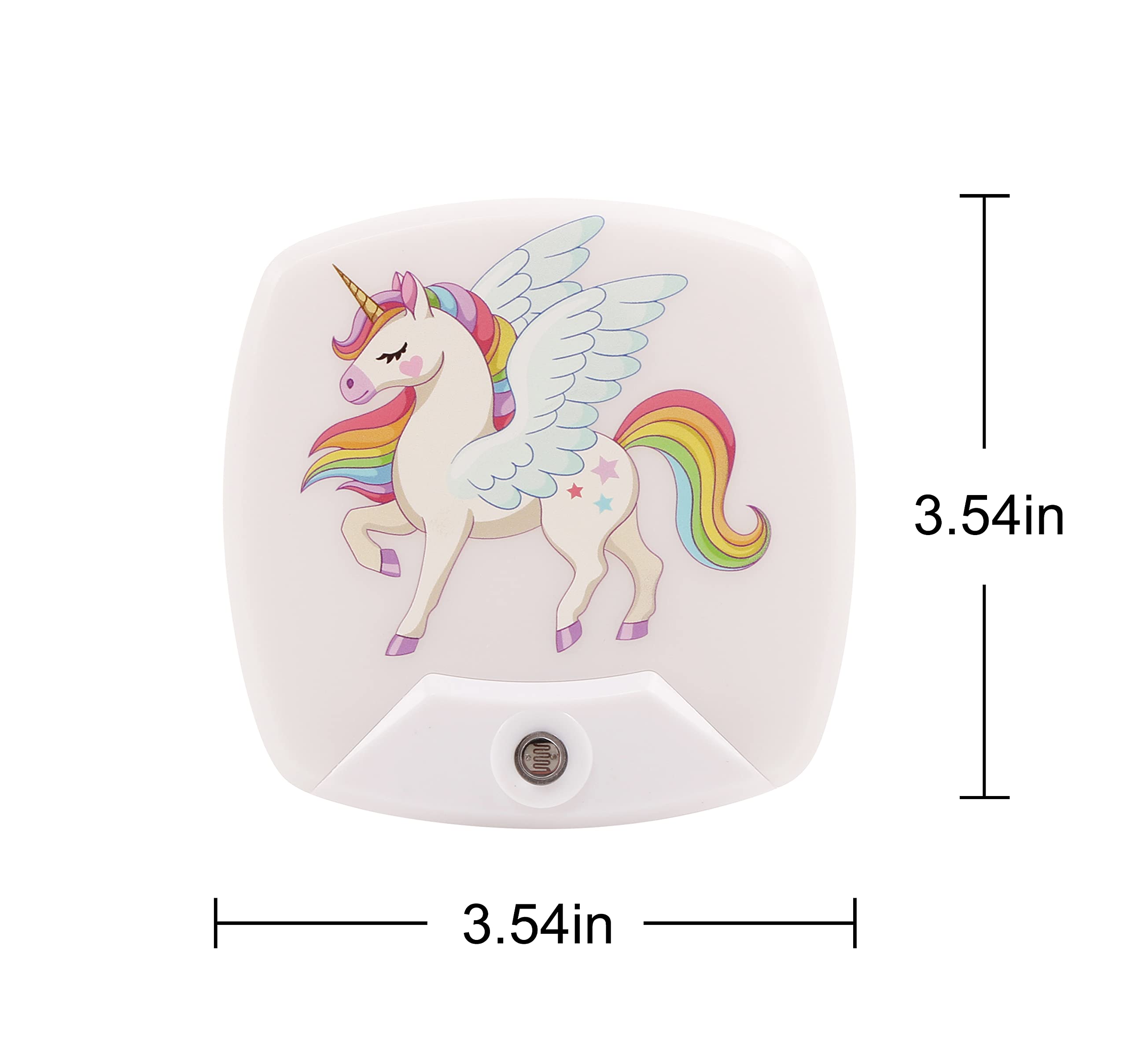 Omeet 2 Pack Cartoon Unicorn LED Night Light - Auto Sensor Wall Lamp for Kids - Model OMNLA0121D - Color: Unicorn D