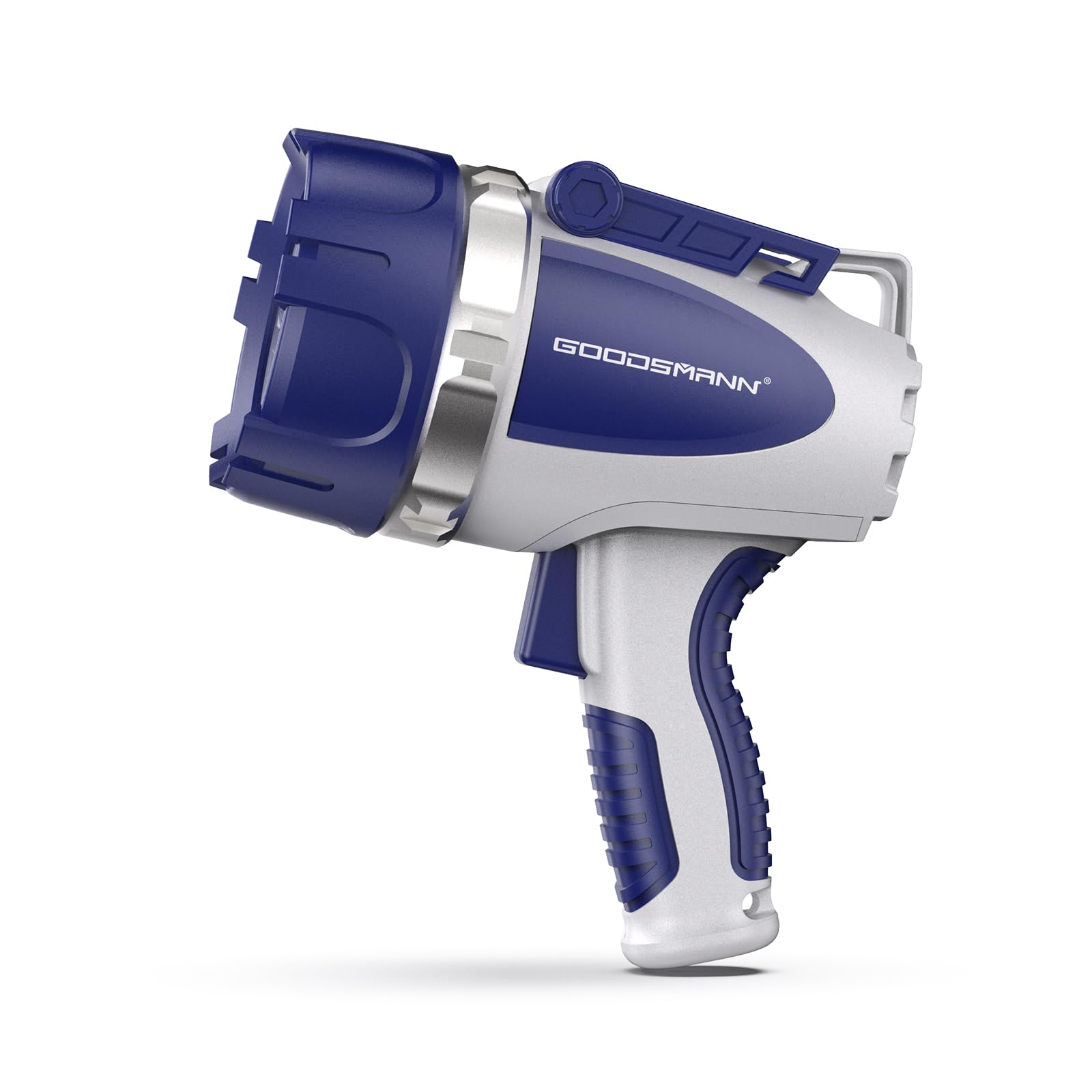 GOODSMANN Rechargeable Waterproof LED Spotlight 3000 Lumen Searchlight Model 9924-H101-01 with USB Adapter and Car Charger