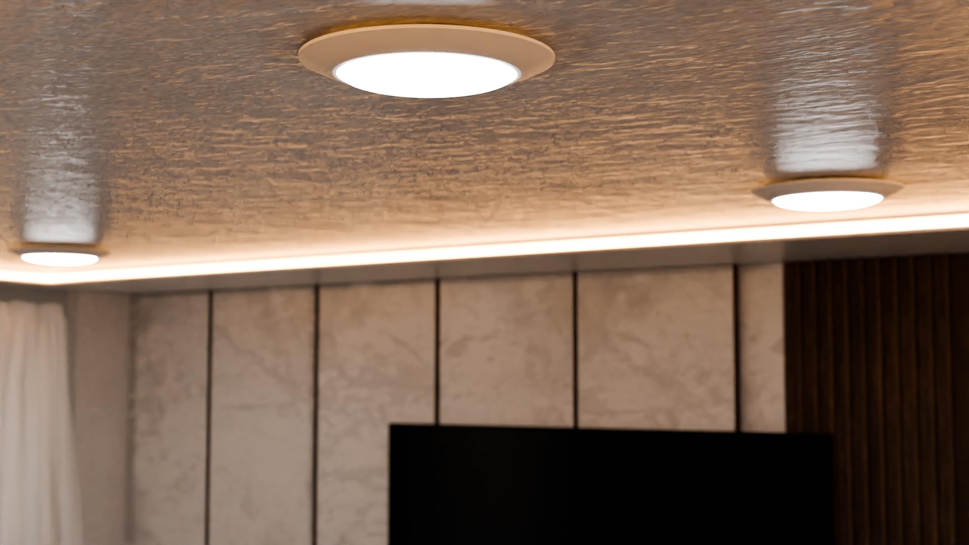 Lunabode Led 7.5'' Dimmable Led Ceiling Light, Flush Mount Kitchen Light Fixture, 16.5W (120W Equivalent), 120V, 4000K, Etl, Wet