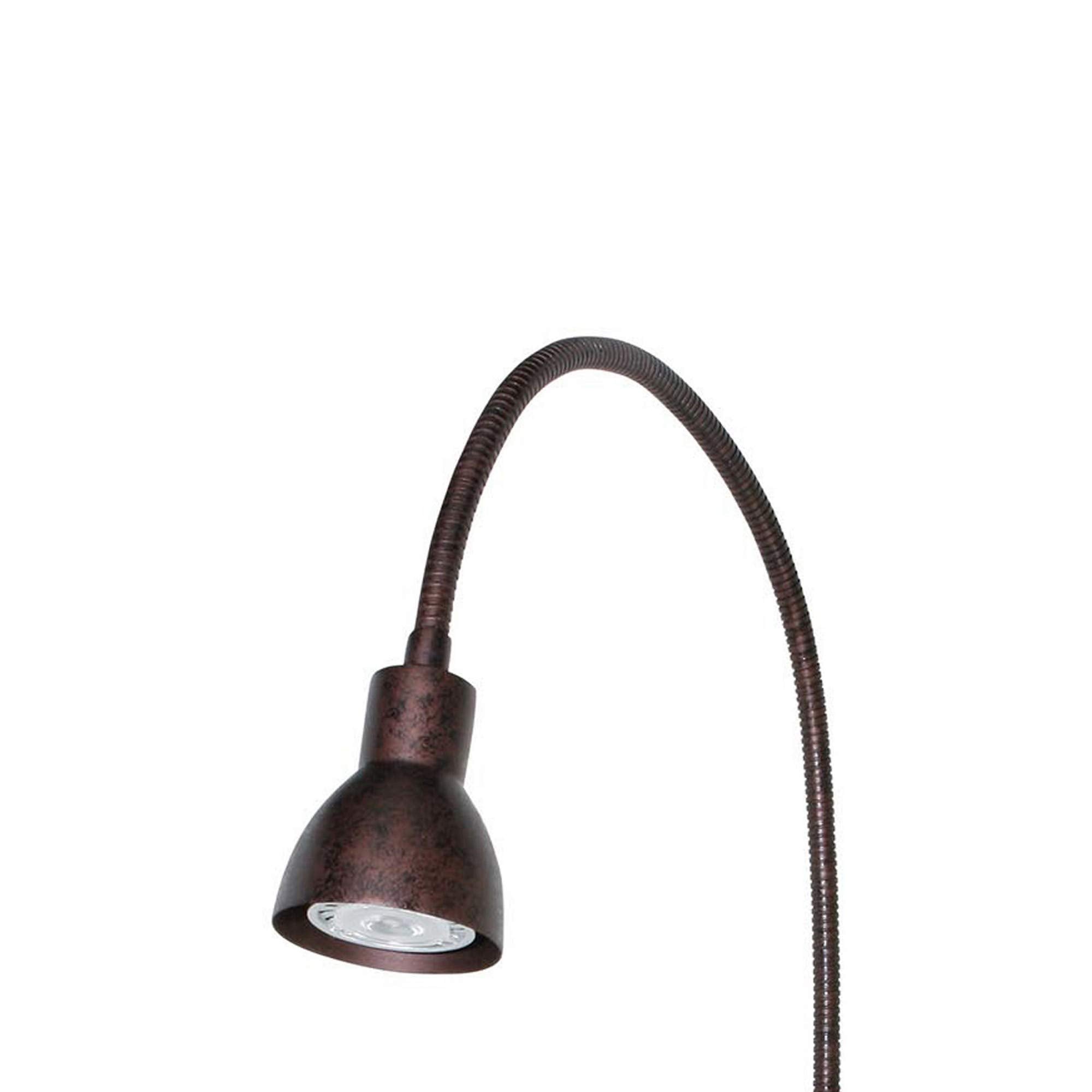 Benzara Metal Round Wall Reading Lamp, Plug-in Switch, Bronze, Model BM225089