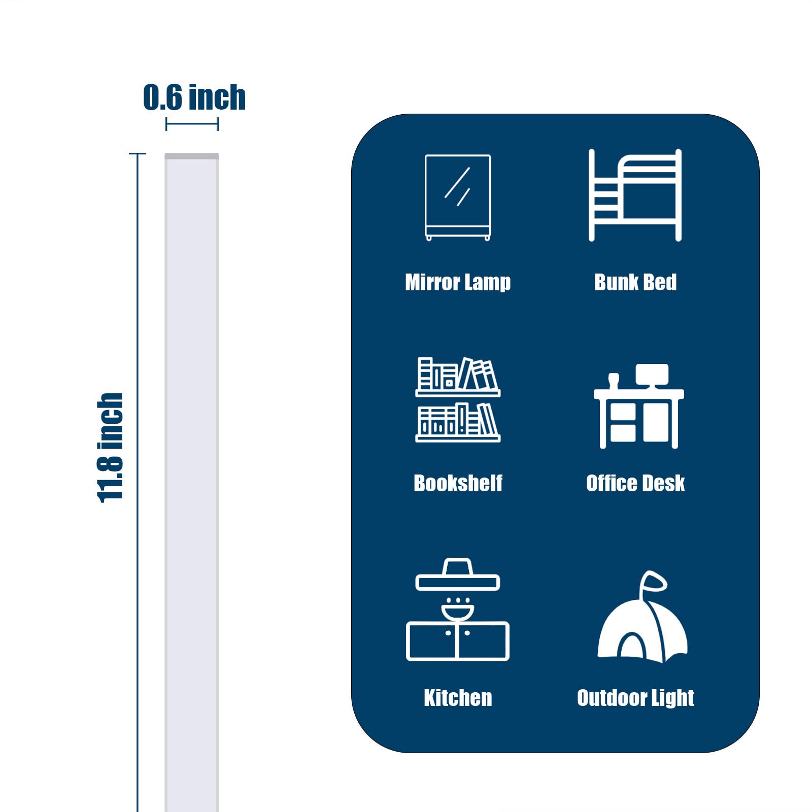Dweptu Usb Powered Under Cabinet Lighting, 12'' Tool-Free Mount Dimmable Led Strip For Pantry & Workspace