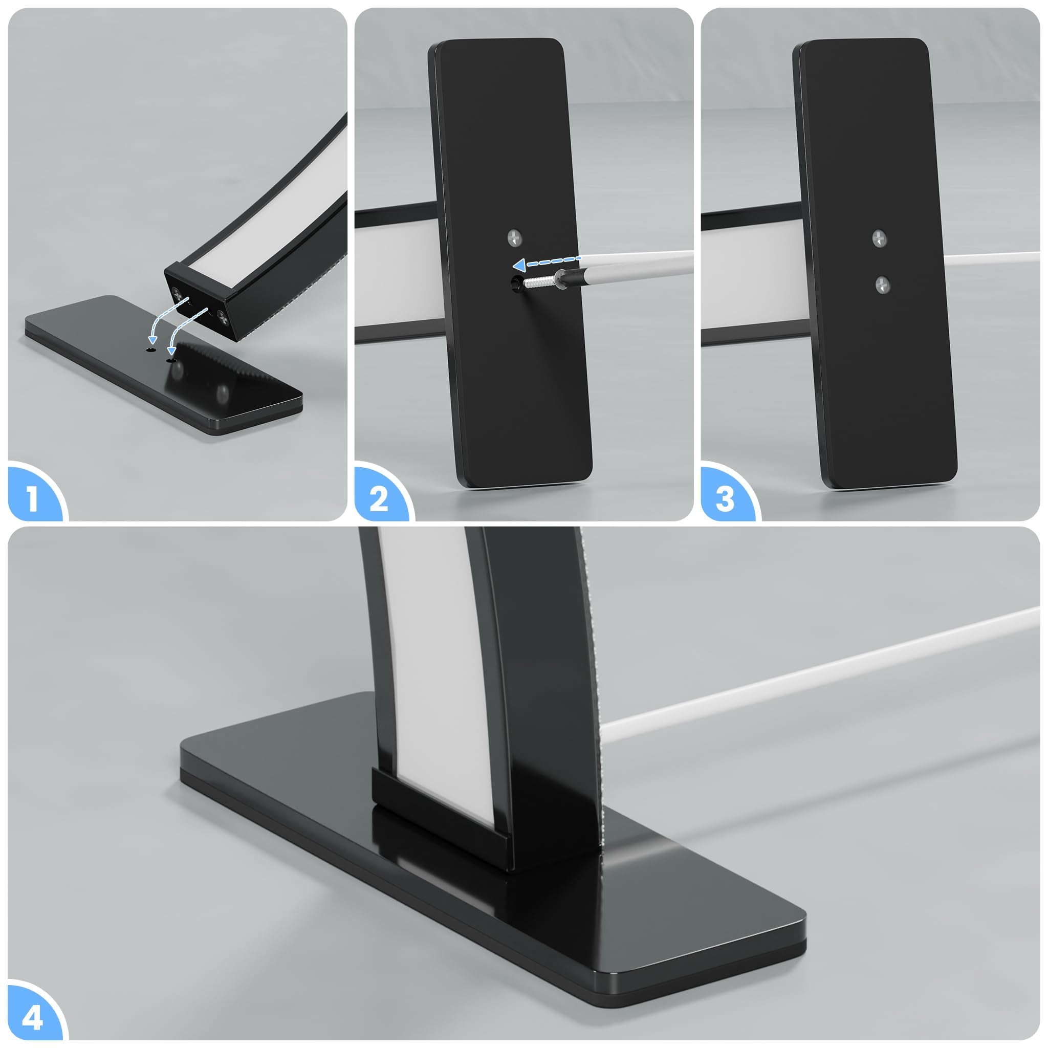 Gelpal Large Half Moon Light For Nail Desk, 30'' 48W Professionals Led Light, Desk Lamp For Lash Eyelash Extension,Makeup Desk L