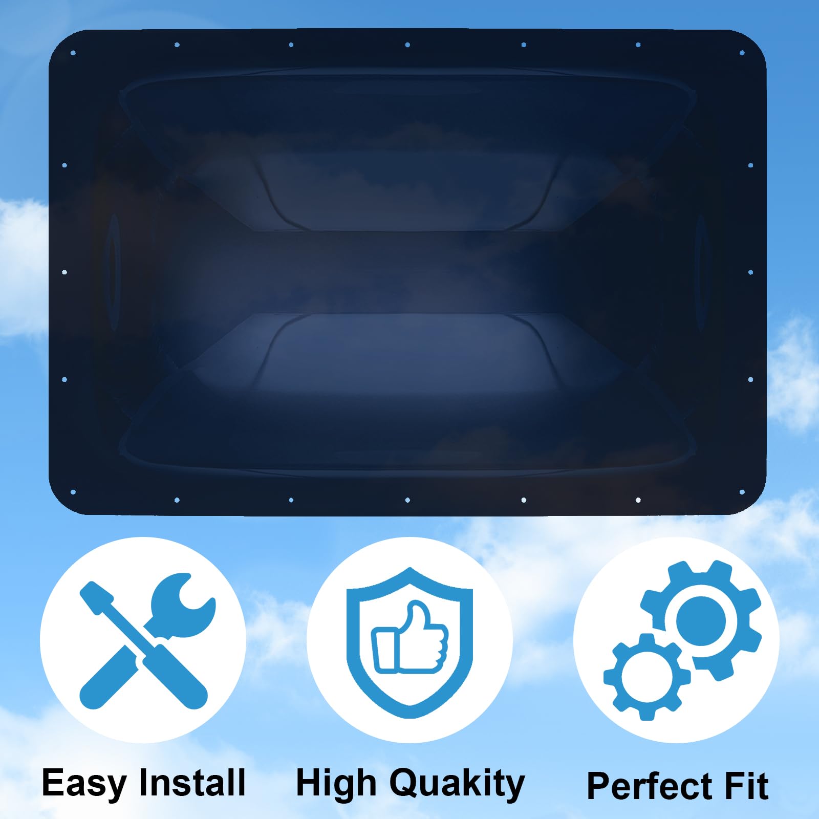 Xmk 18'' X 26'' Rv Skylight Replacement, Camper Rv Skylight Cover Outer Dome Fit 14'' X 22'' Shower Roof Openings For Camper Foo