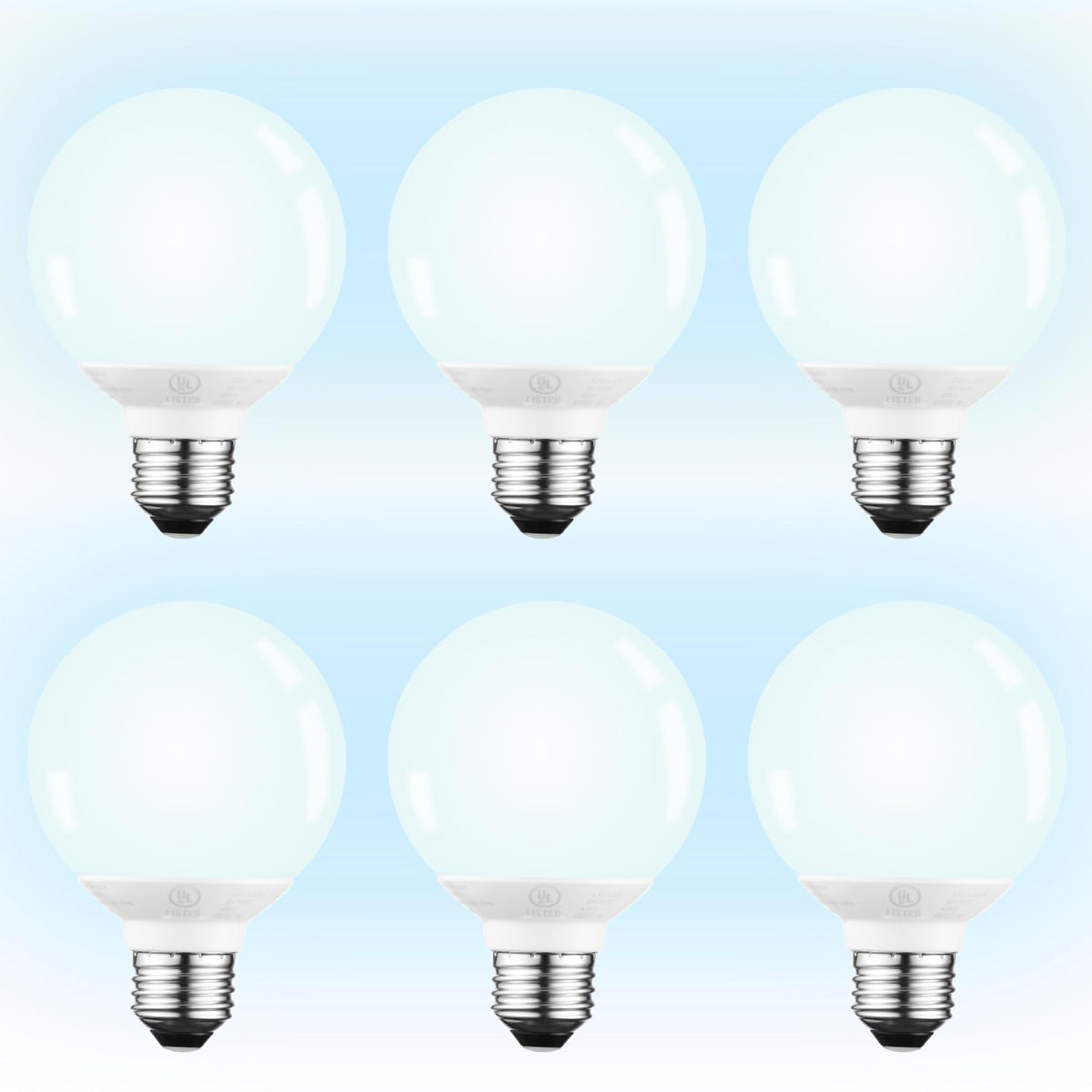Torchstar G25 Led Light Bulbs, 5W 40W Equivalent, Dimmable 450Lm Globe Light Bulbs, 5000K Daylight, E26 Base Decorative Bulb, Fo