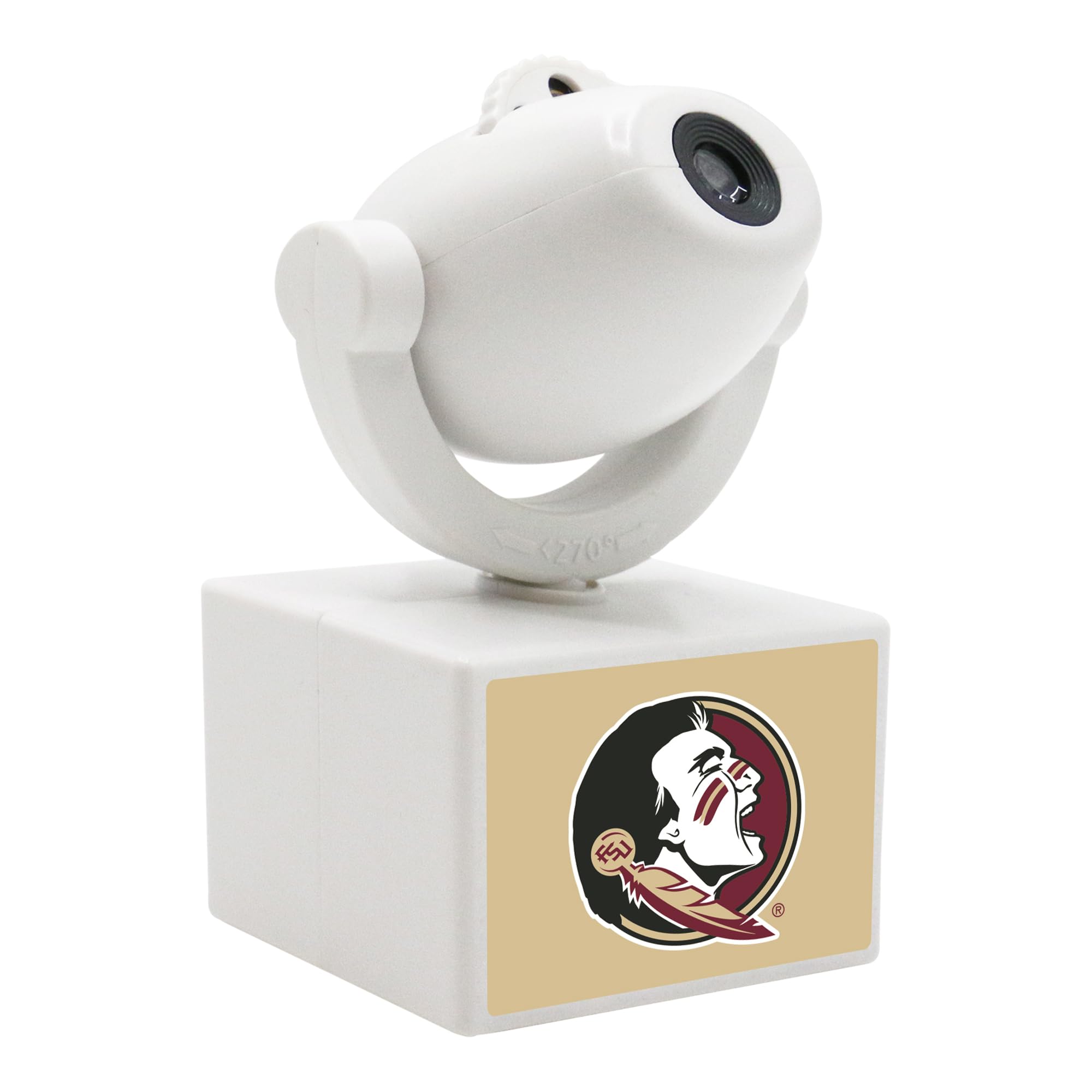 Sporticulture NCAA American Football Florida State - Adjustable Led Mini Spotlight Projector with 6 Team Logo Designs - Portable & Rechargeable Spotlight - Battery-Operated - 4.375  x 3.125 