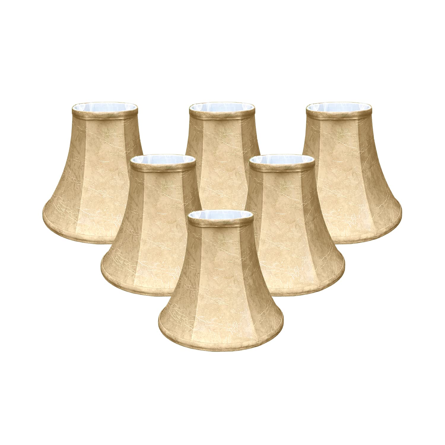 Royal Designs, Inc. True Bell Lamp Shade with Flame Clip Fitter, BS-704FC-6MT-6, Mouton, 3.5 x 6 x 6.25, Set of 6