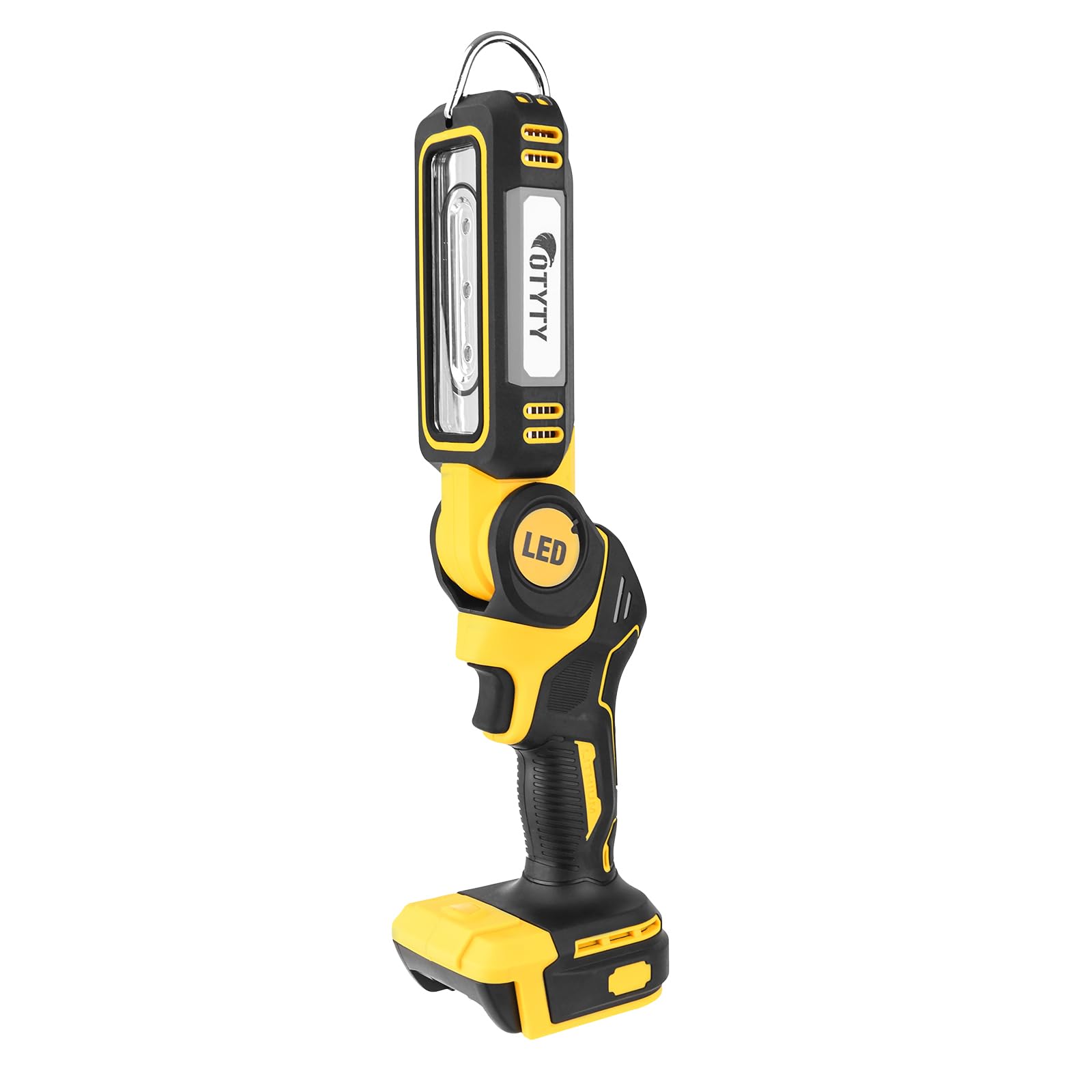 OTYTY Cordless LED Work Light, Compatible with DeWalt 20V Max Battery, 30W 2000LM Rechargeable Flashlight Portable Flood Light, 