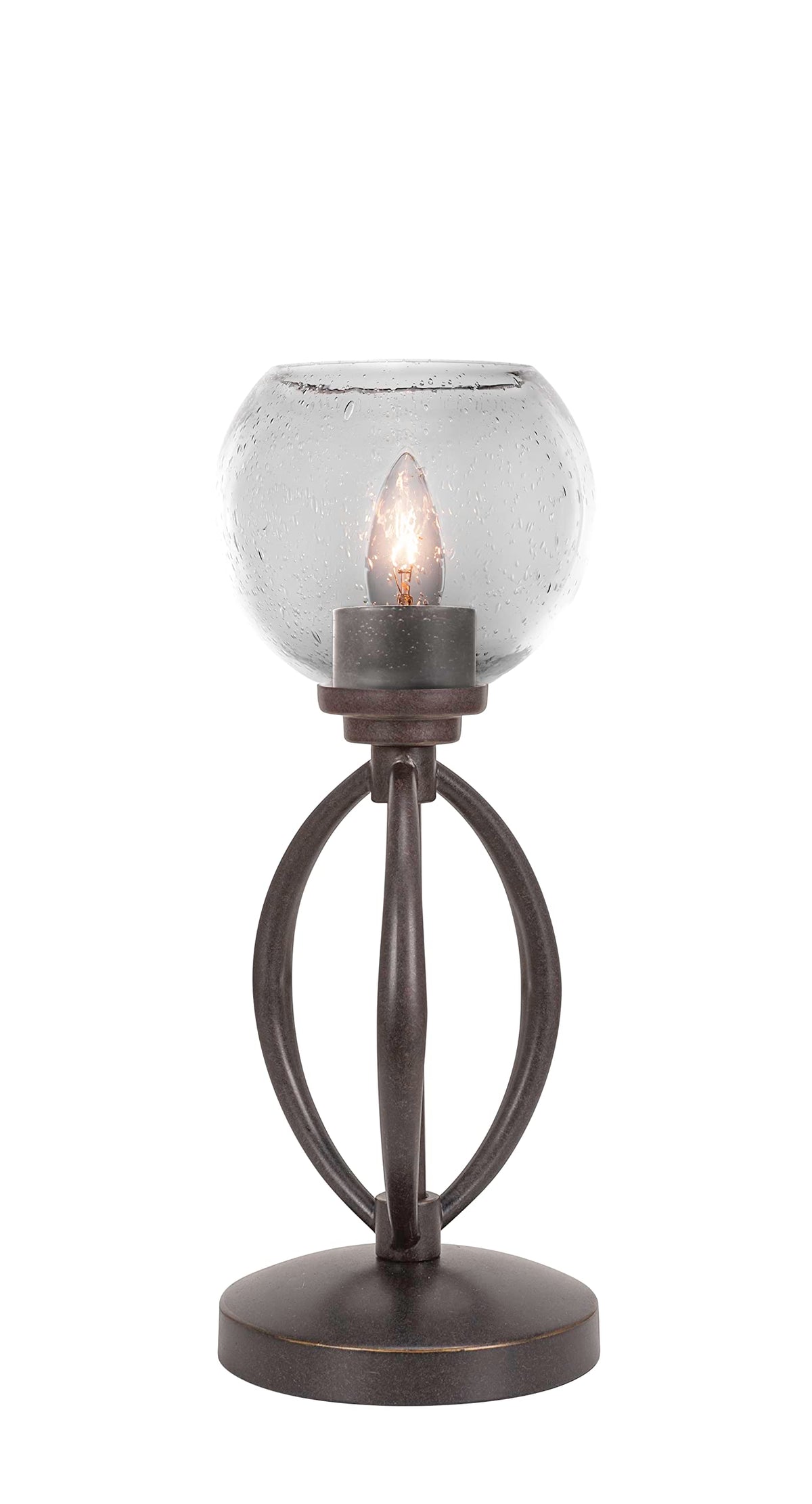 Toltec Lighting Marquise 1 Light Table Lamp in Dark Granite (2410-DG-4100)