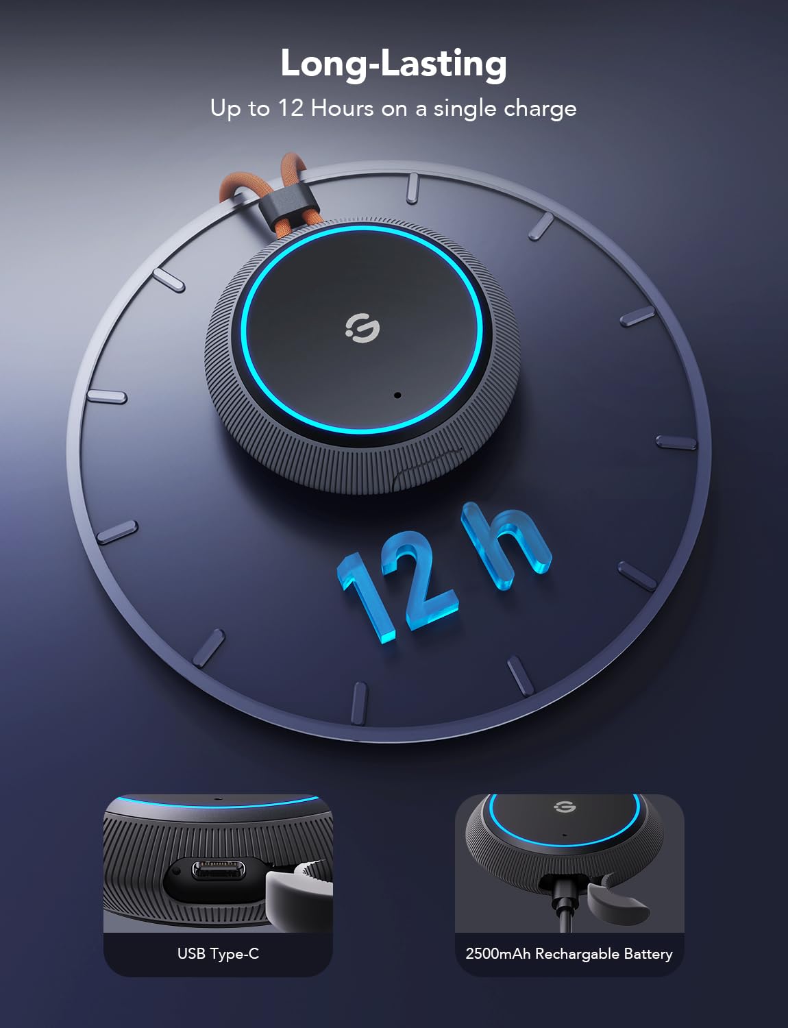 Govee Outdoor Light Show Box, 22 Music Modes, 20 Scene Modes, Bluetooth, IP65 Waterproof, Battery Powered, Model H1167, Black