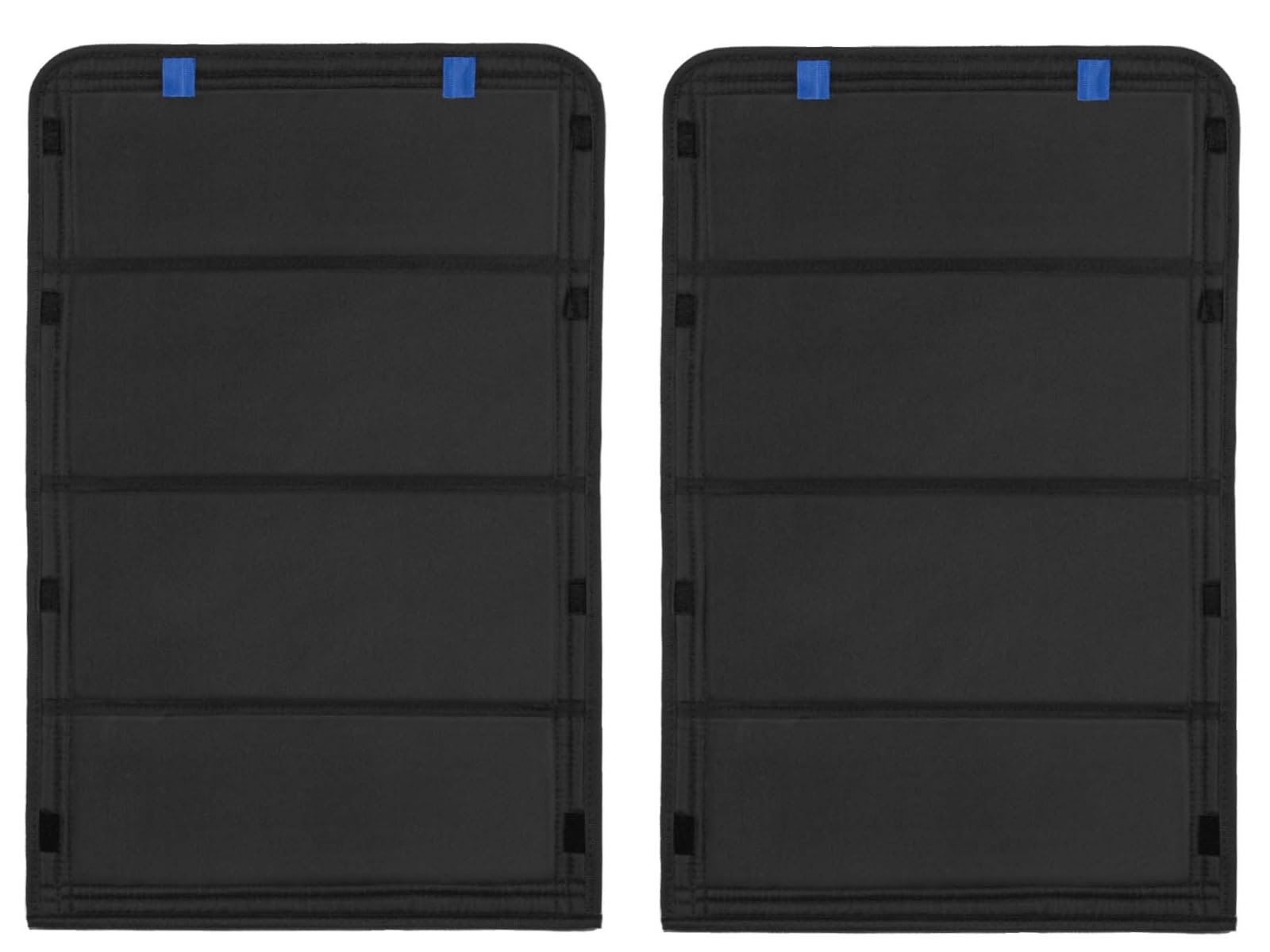 funomo 2 Pack RV Door Window Shade - Blackout Cover, UV Protection, Waterproof Thickened Oxford Fabric, 25inL x 16inW, Black