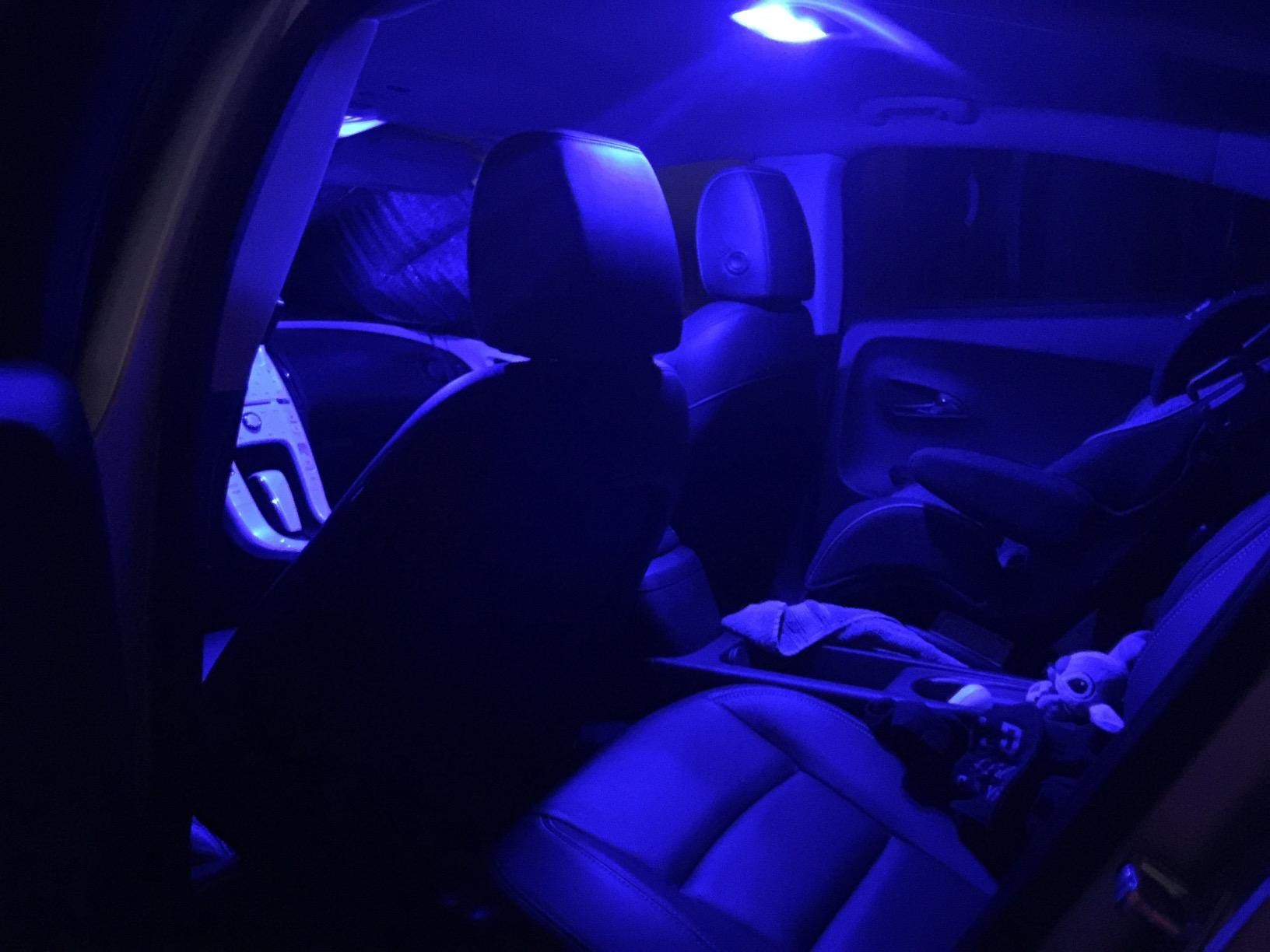AUTOGINE 10pcs LED Bulbs T10 194 168 Ultra Blue Super Bright 3030 Chipset for Interior Dome Map Door Courtesy Trunk License Plate Lights