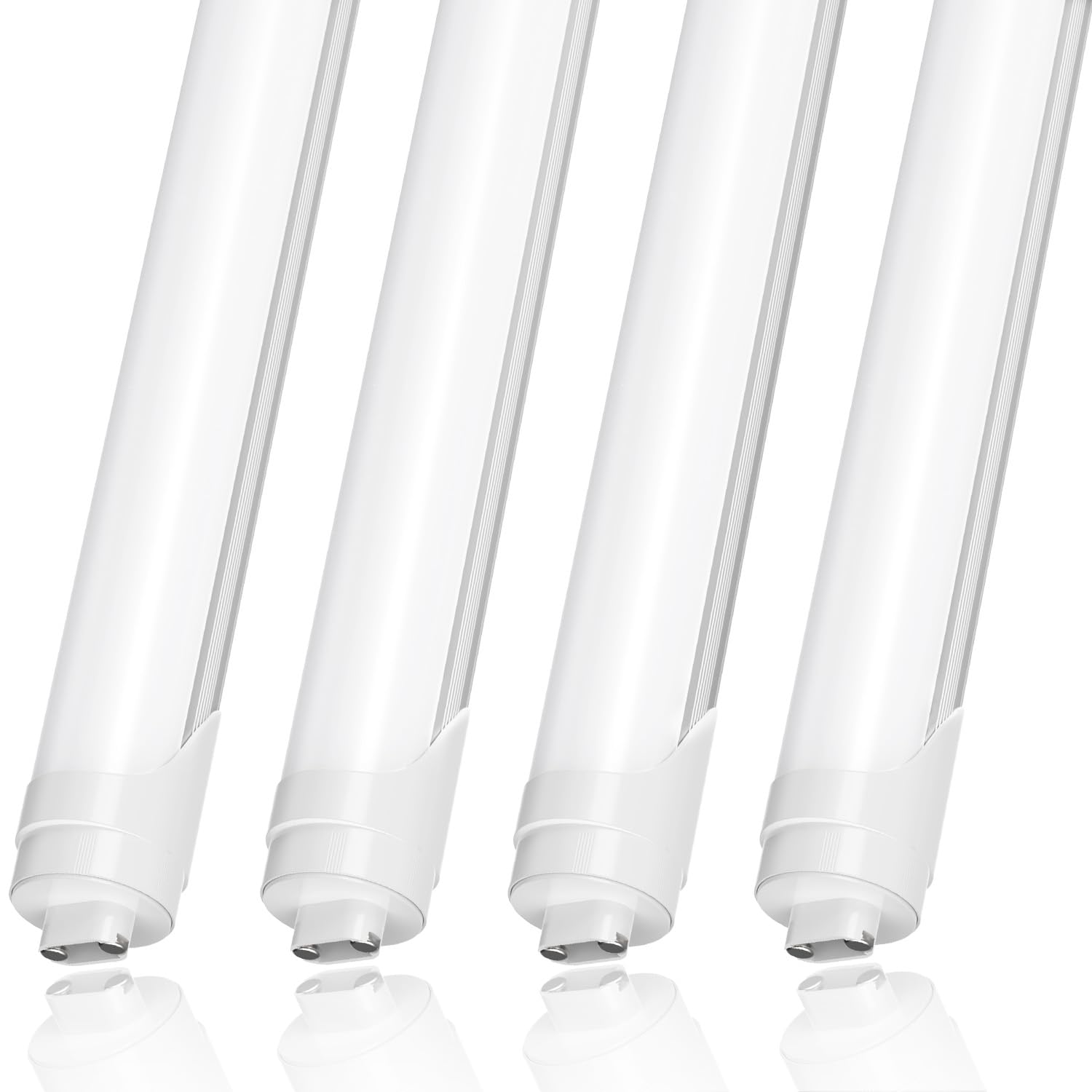 Jesled R17D/Ho 8Ft Led Bulbs  Rotate Tube Light Bulb 8 Foot  5000K Daylight 72W  7200Lm  110W Equivalent F96T12/Dw/Ho  Frosted Cover  T8/T10/T12 Replacement  Dual-End Powered  Ballast Bypass(4 Pack)