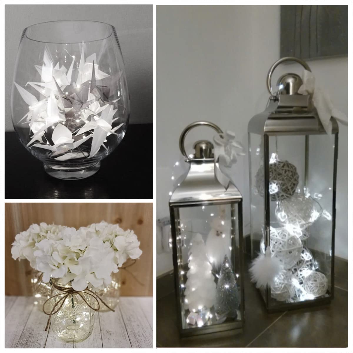 SOCO 16 Pack Fairy Lights, Battery Operated, 10ft Silver Wire, 30 LED Cool White Waterproof Mini String Lights for Decorations