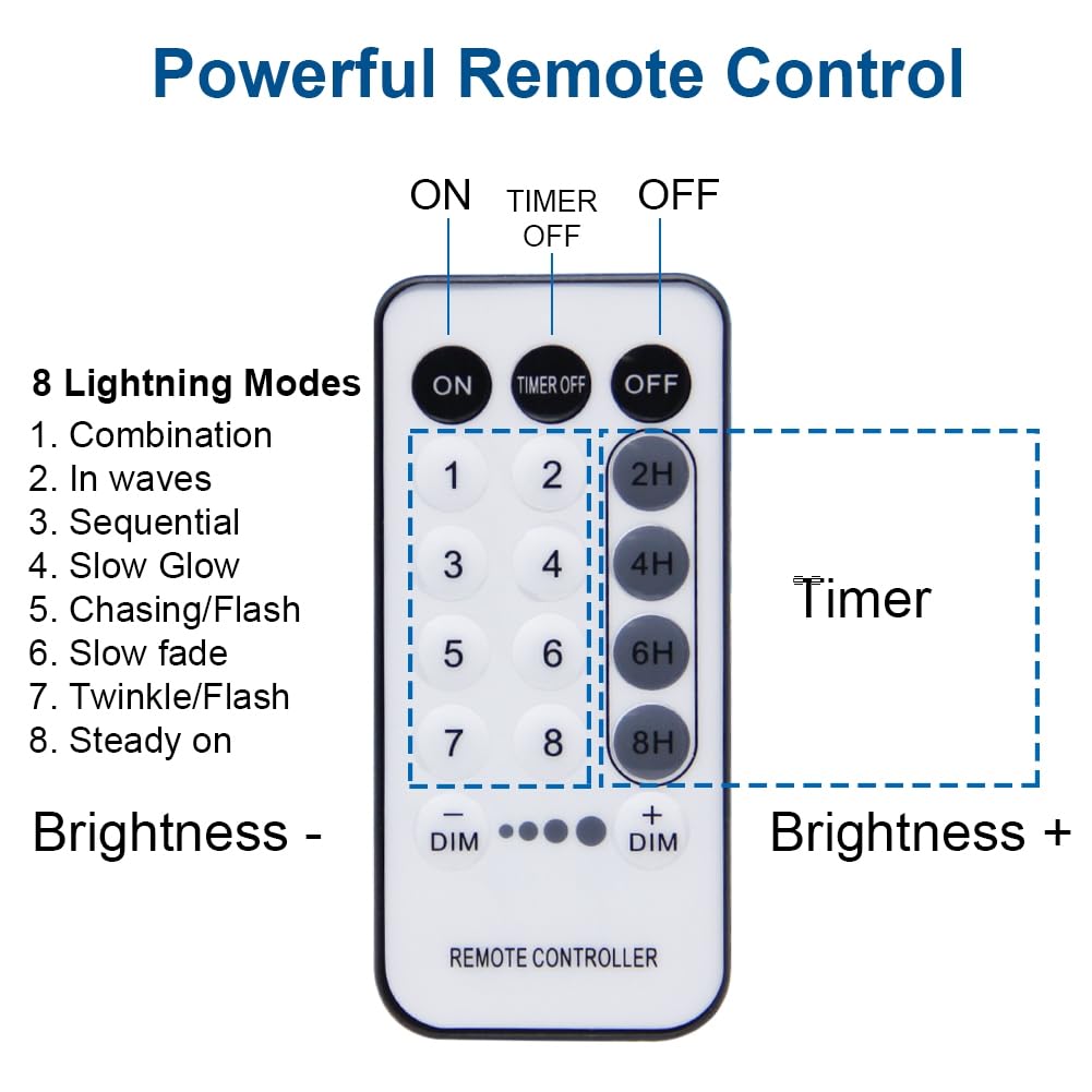 Waterglide 300 Led Curtain Lights, Remote Control Christmas Decorative Hanging String Lights, 8 Lighting Modes, Plug In For Indoor Outdoor Holiday Party Garden Backdrop Wedding Home Decor, Warm White