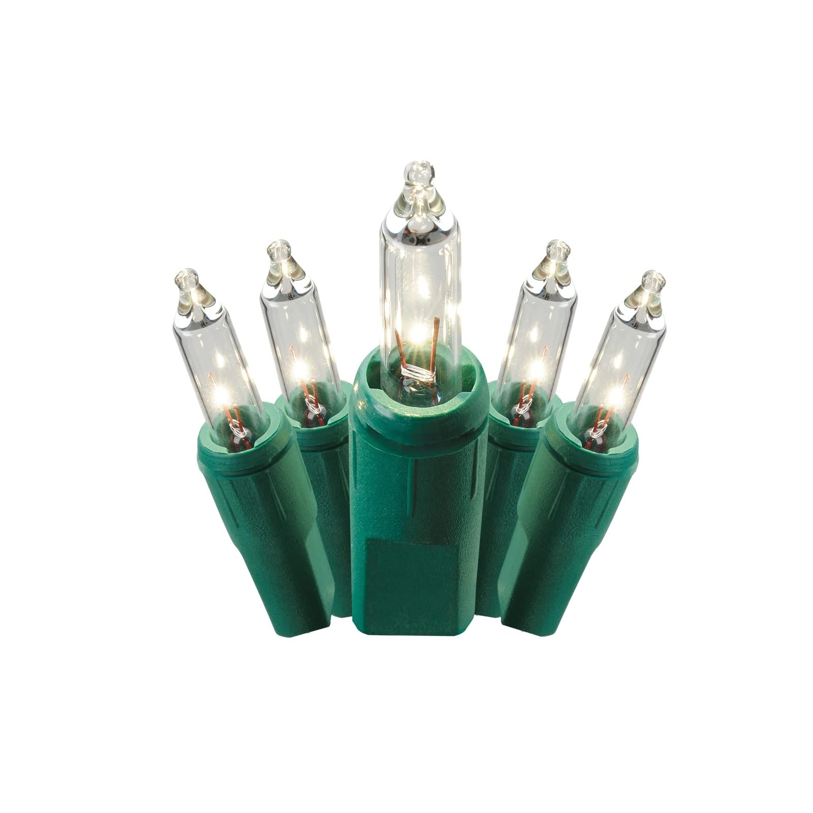 GE Long String White Mini Clear Lights 100 Count Outdoor / Indoor on Green Wire