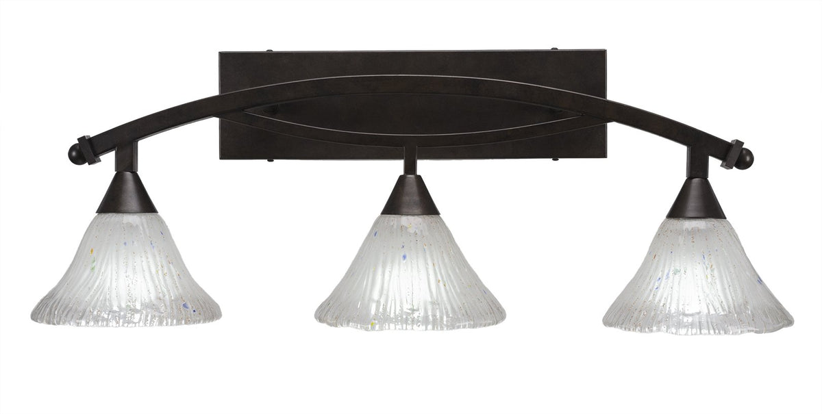 Toltec Lighting Bow 3 Light Bath Bar In Bronze (173-Brz-751)