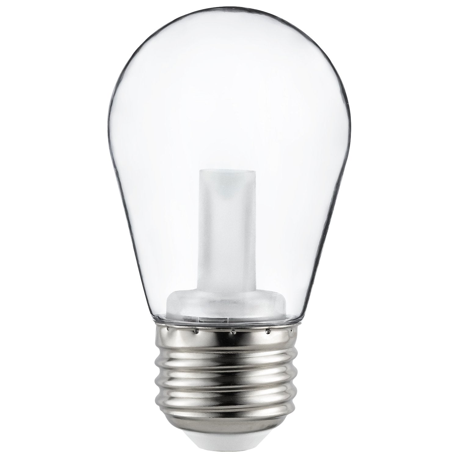 Sunlite LED S14 String Light Bulb, 1 Watt (10W Equivalent), 50 Lumens, Medium Base (E26), Non-Dimmable, ETL Listed, 2700K Soft W