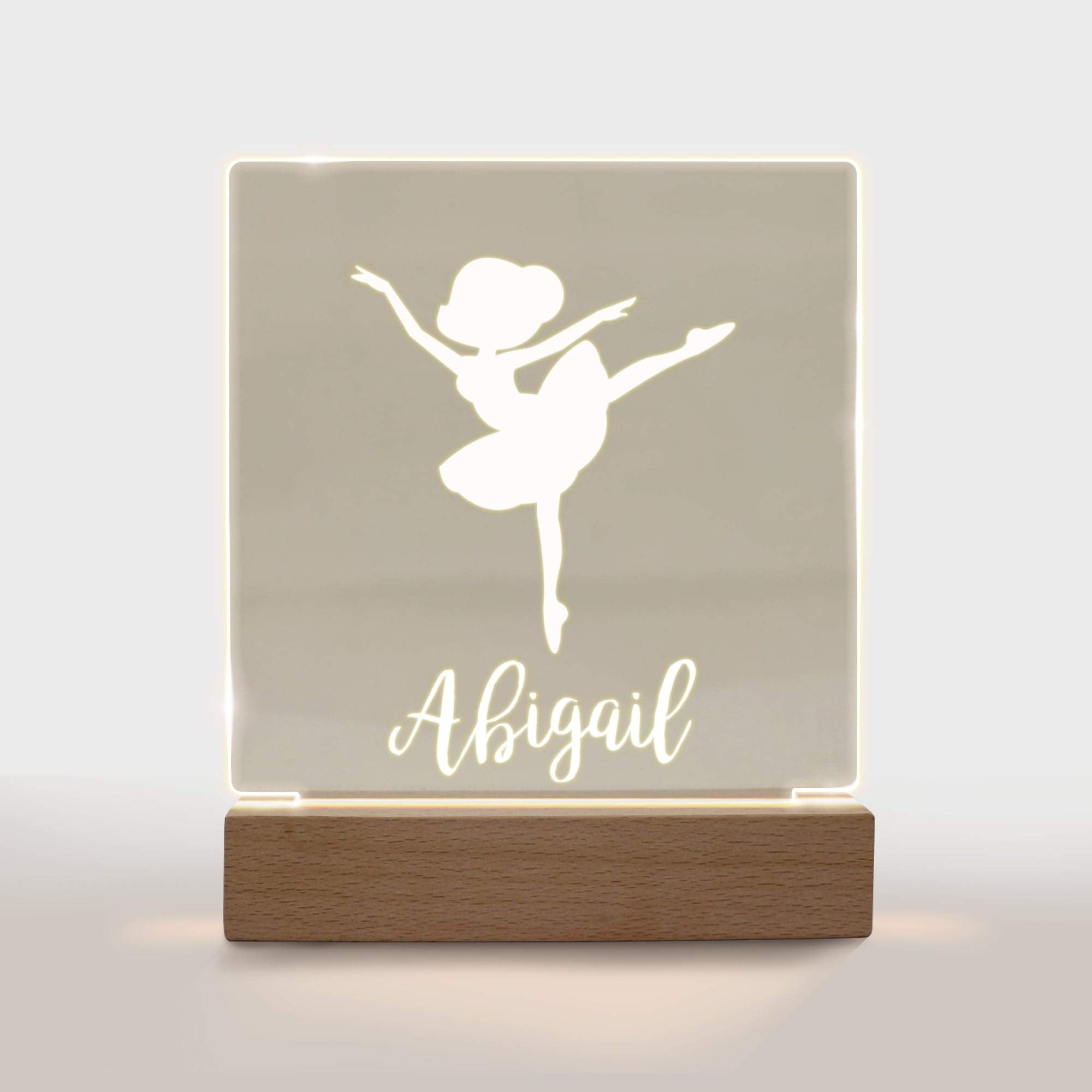 Personalized Night Light For Kids Girls Boys Customized Gifts For Baby Nursery Decor Ballerina