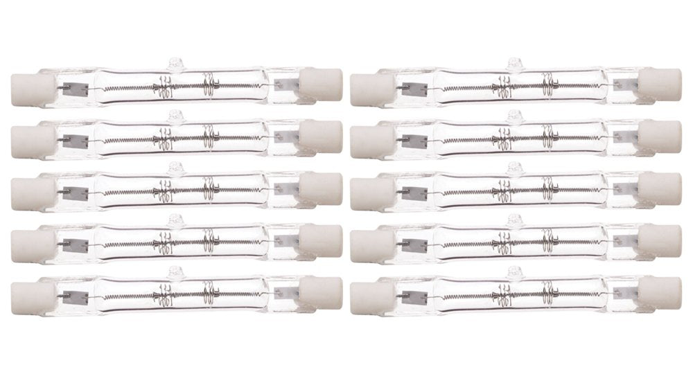 (Pack Of 10) J Type 100 Watt 78 Mm Q100 T3/78Mm (3.07 Inches) 120 Volt R7S Base Halogen