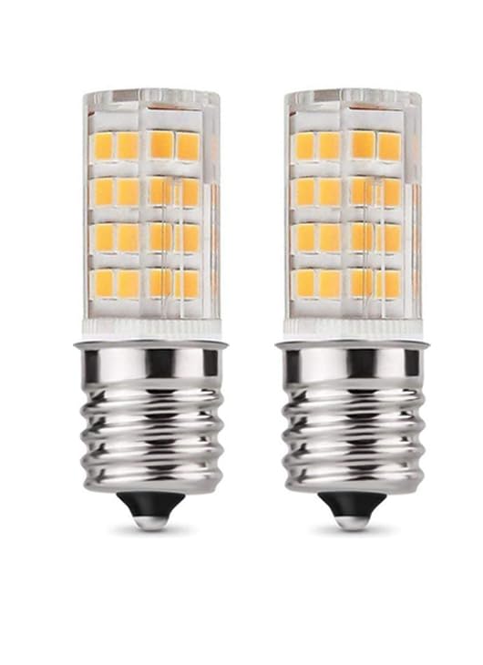 Fglyniy E17 LED Bulb, 4W Warm White 3000K, Dimmable, Ceramic, Pack of 2