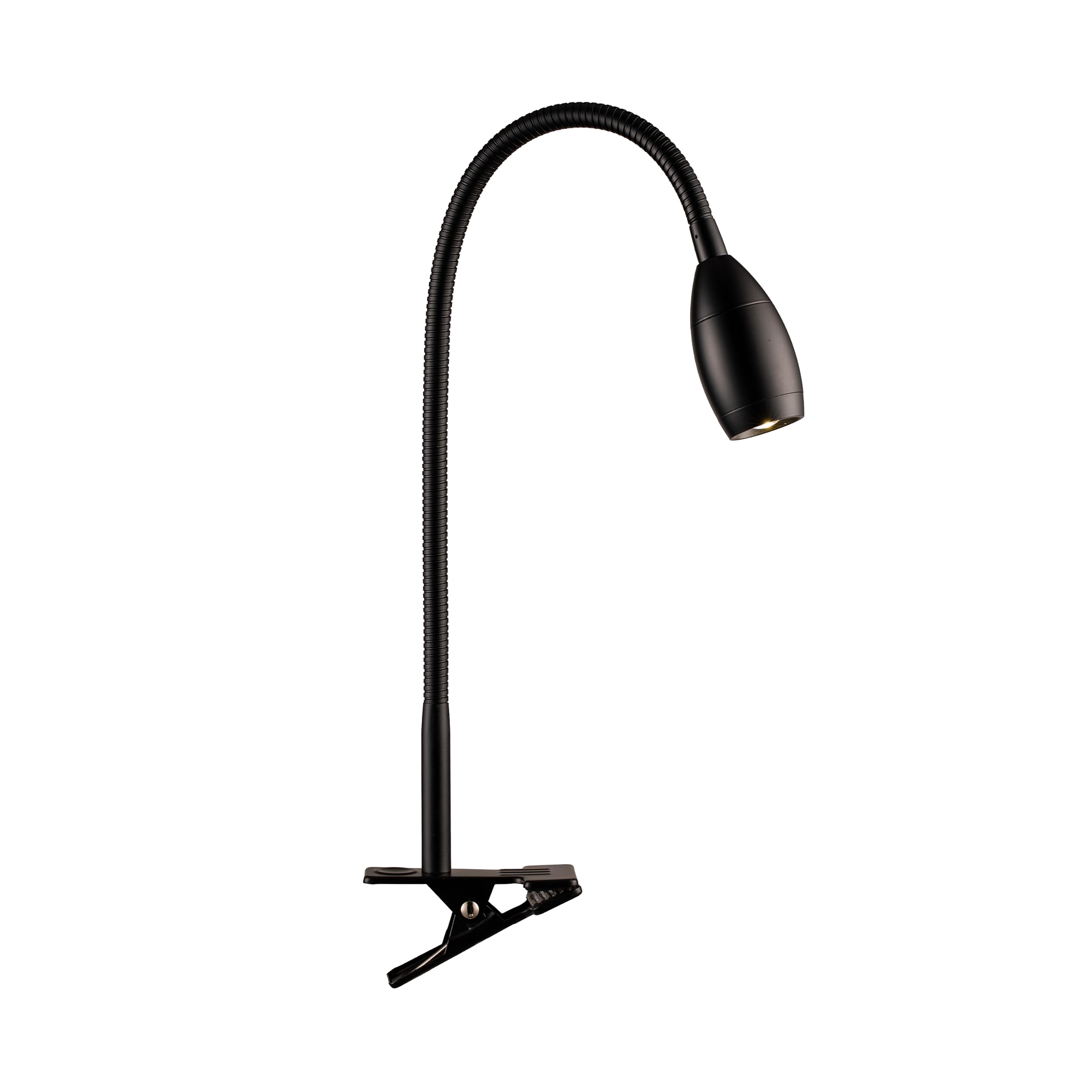 OBright Lumos - Versatile Clip-on Lamp: Zoomable Spotlight, Dimmable LED, Flexible Gooseneck, 4000K Light, 100% Metal Clamp - I