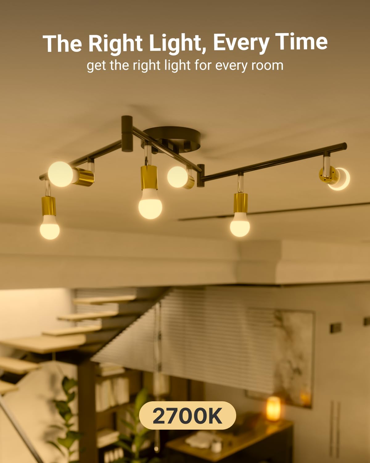 Sunco 6 Pack Gu24 Led Bulb A19, 2 Prong Light Bulbs, 800 Lm, 9W (60W Equivalent), 2700K Soft White, Dimmable, Twist & Lock Gu24
