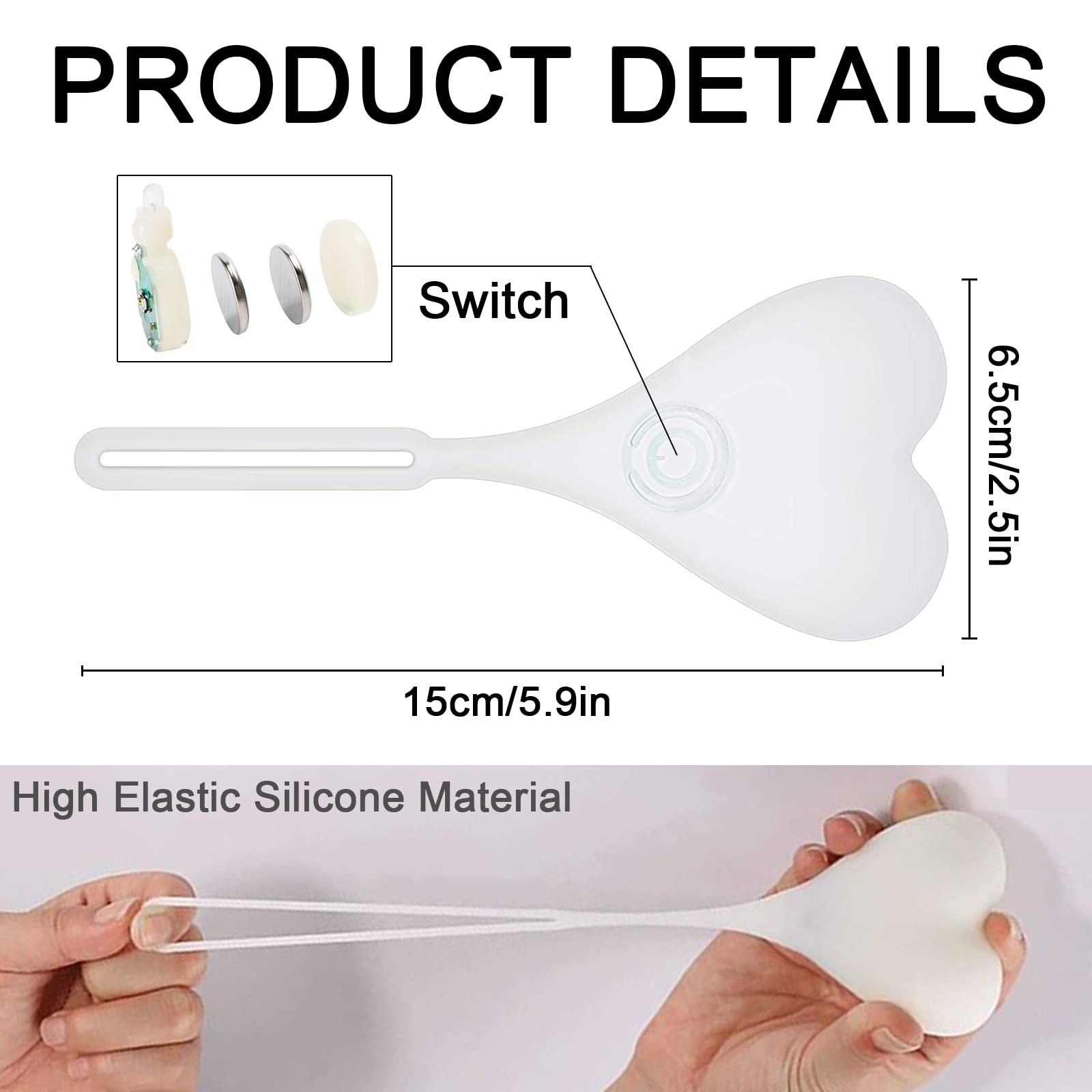 Yuerwover Bike Balls Tail Light Silicone Cycling Creative Night Essential Reflectors Waterproof Led Warning Rear Light Heart Shaped Bicycle Seat Back Egg Lamp For Truck(Colorful)