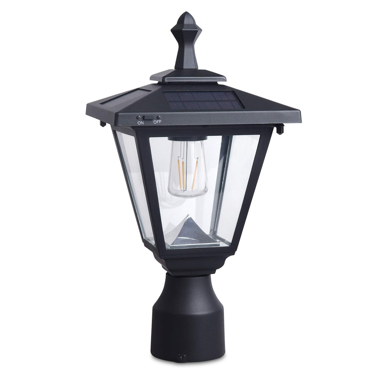Kmc Lighting St4330Q-A Solar Lamp Post Lights Solar Post Lights Outdoor Post Lights Die-Casting Aluminum 100 Lumens 3-Inch Fitte