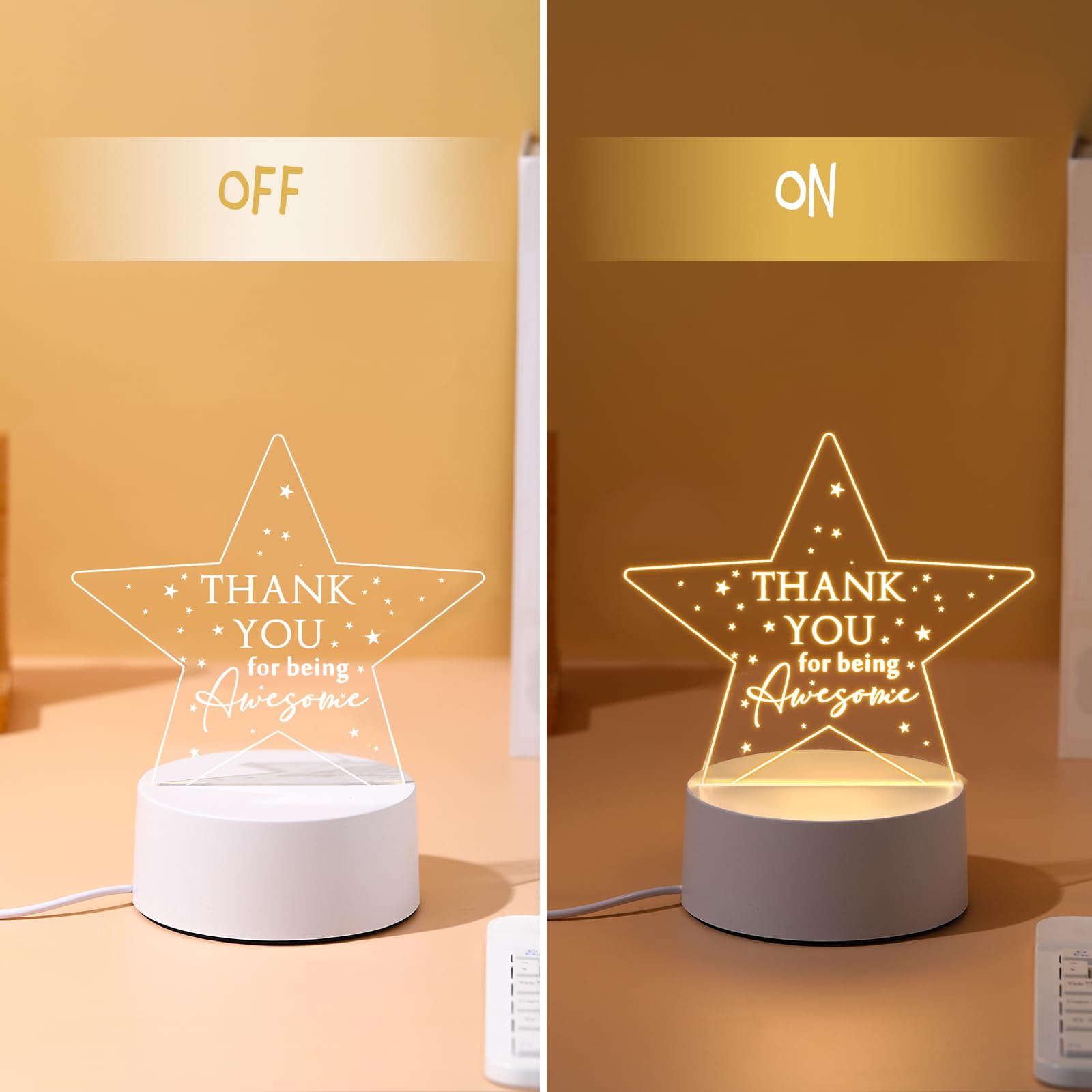 Kigley 6 Pcs Volunteer Appreciation Gifts Thank You Gifts For Employee Teachers Nurse Lab Week Acrylic Night Light Led Engraved