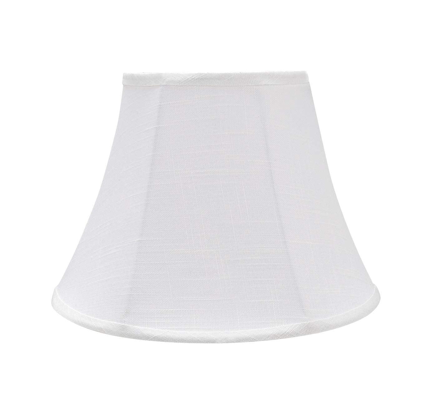 Aspen Creative 38002A Traditional Handsewn Bell Shaped Collapsible Spider Construction Lamp Shade In Off-White, 13&quot; Wide (7&quot; X 13&quot; X 9-1/2&quot;)