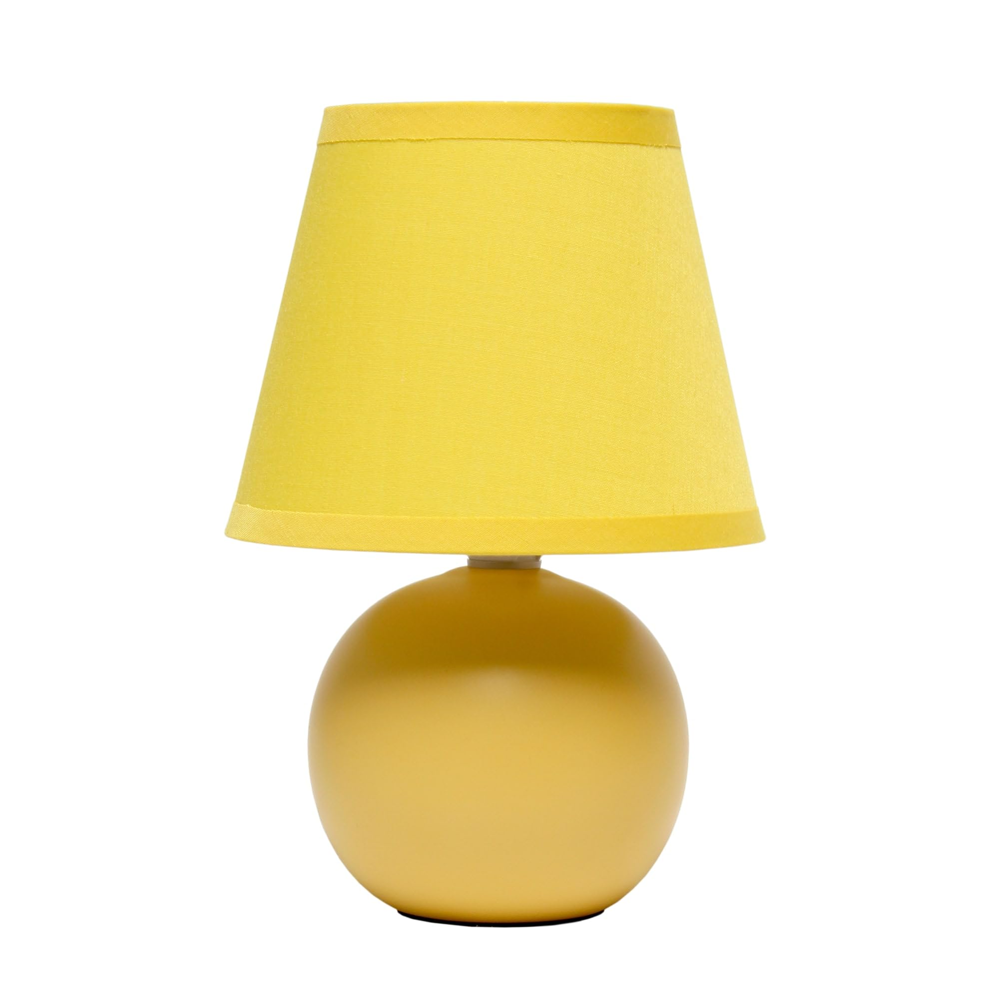 Simple Designs Ceramic Globe Table Lamp, Yellow, Model Lt2008-Ylw, Stylish Home Decor Lighting