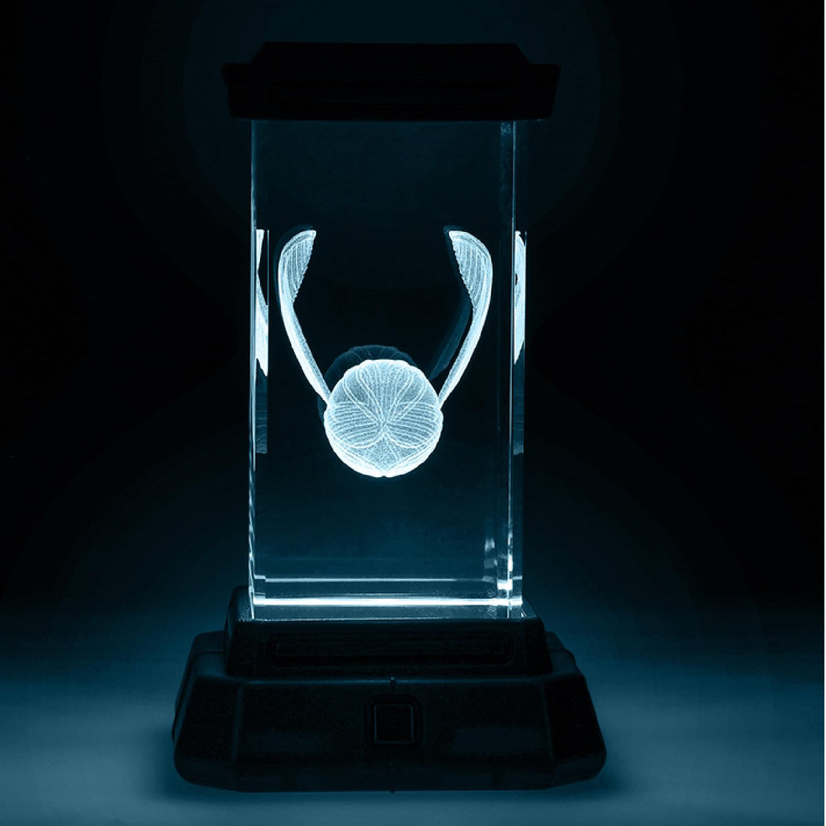 Paladone Golden Snitch Holographic Light, 3D Laser-Etched Crystal Model, Collectible Quidditch Lamp and Desk Accessories Decor f