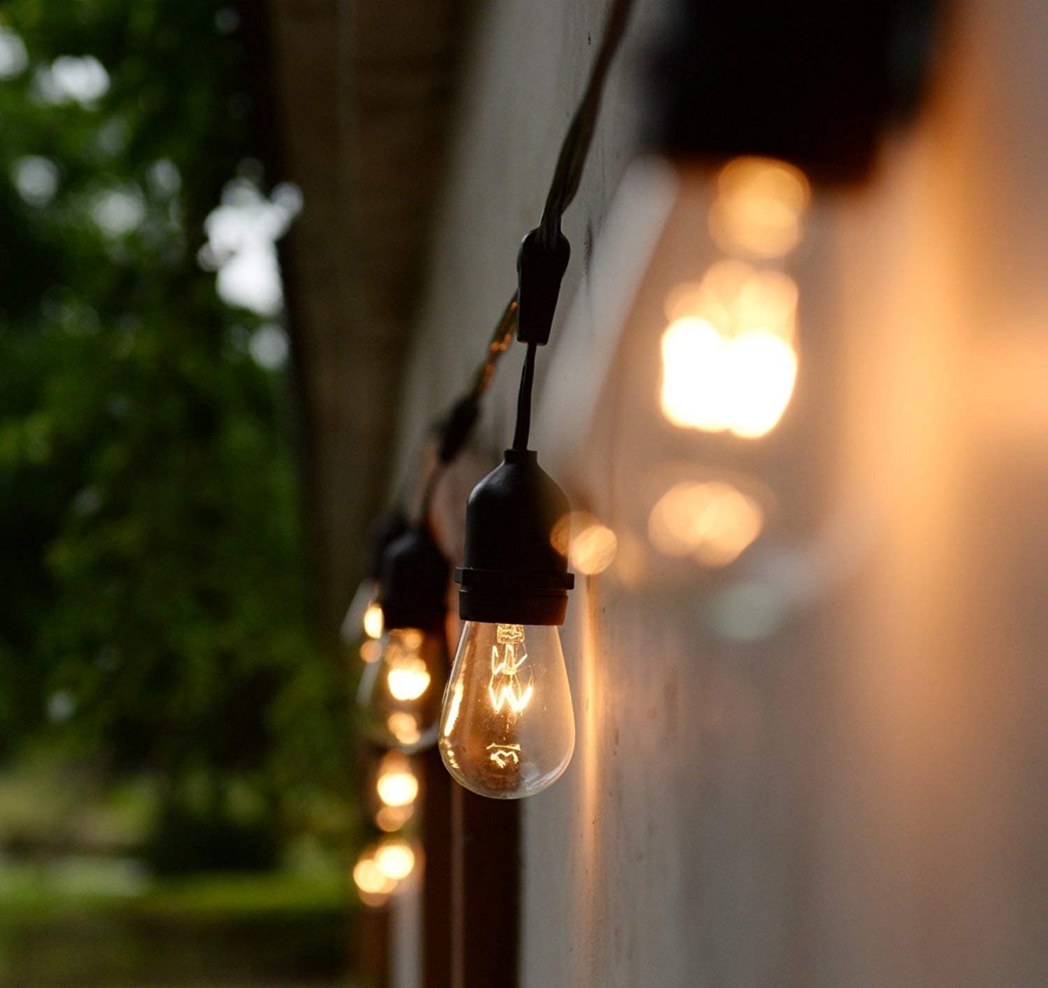 YI LIGHTING S14 11W Incandescent Edison Replacement Bulbs - Clear, 18-Pack Outdoor String Lights